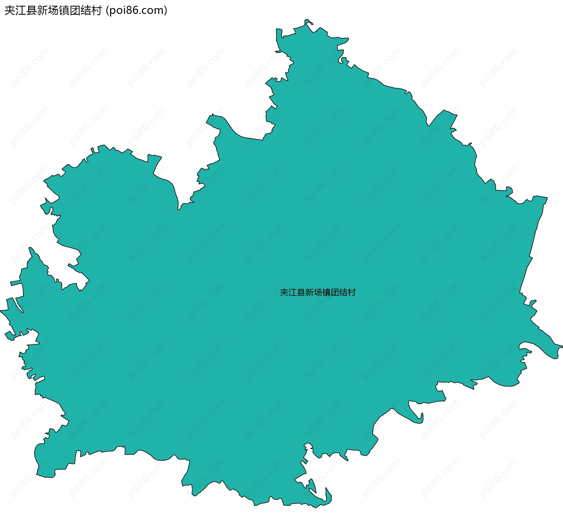 夹江县新场镇团结村边界地图