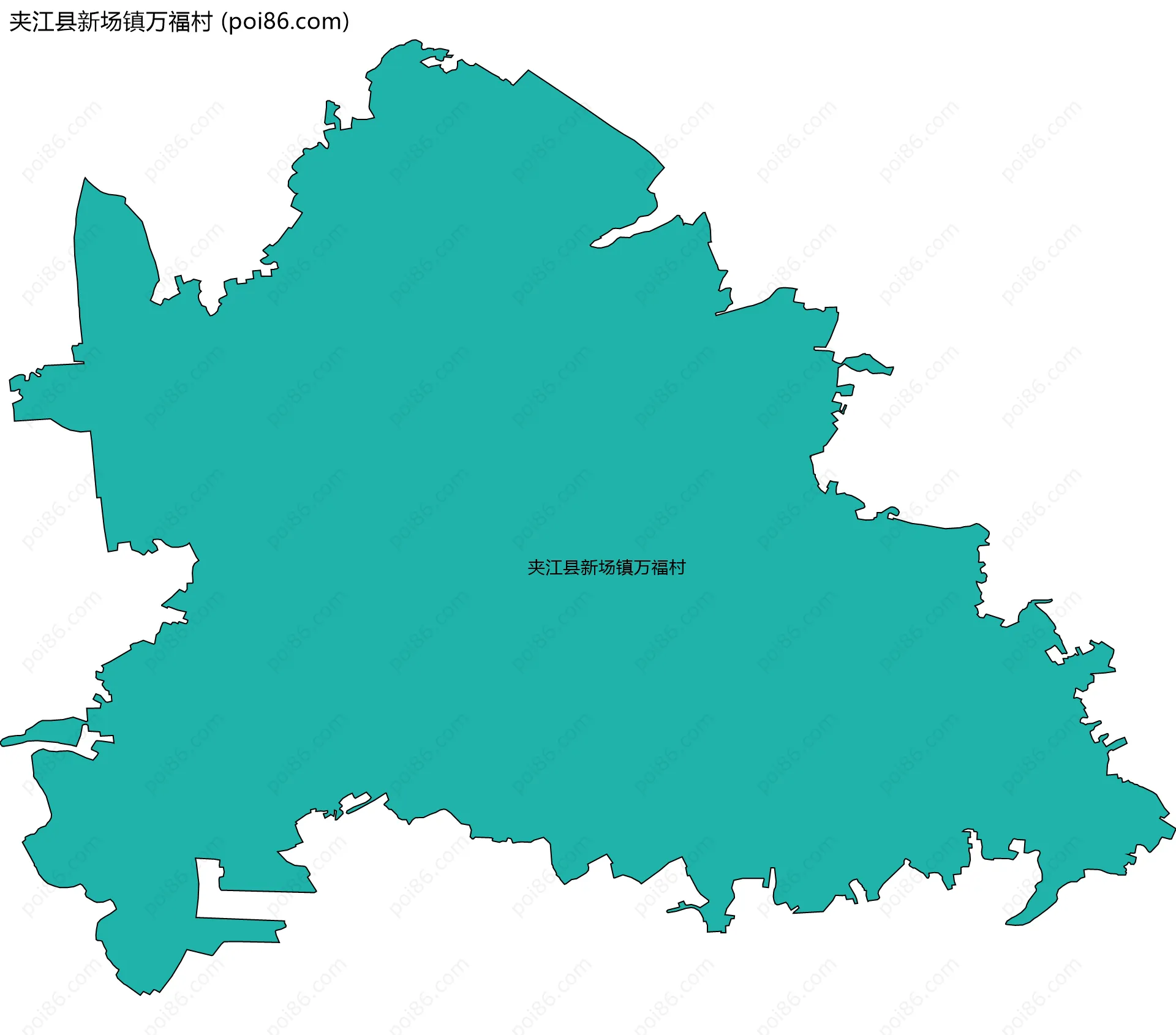 夹江县新场镇万福村边界地图