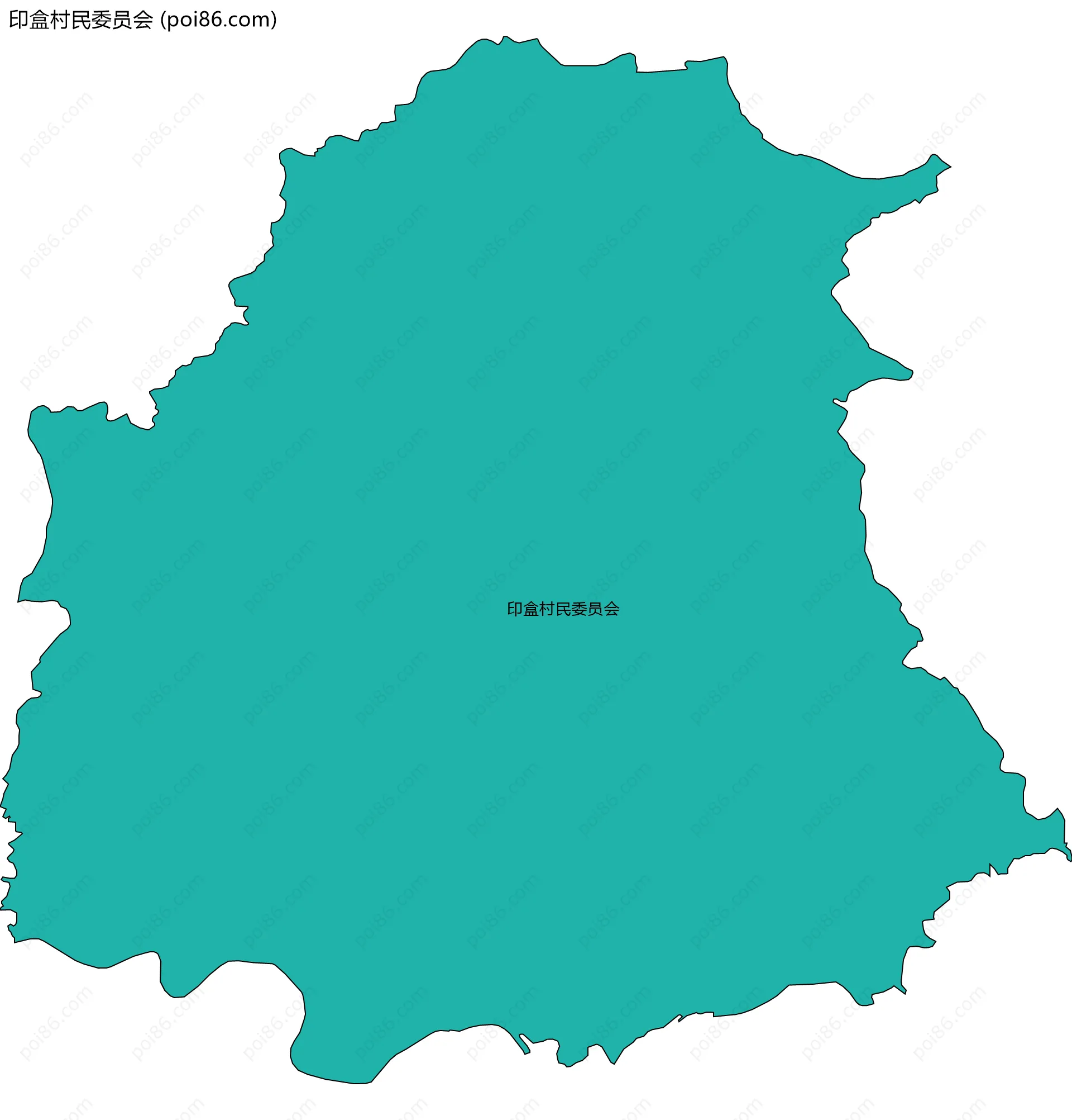 印盒村民委员会边界地图