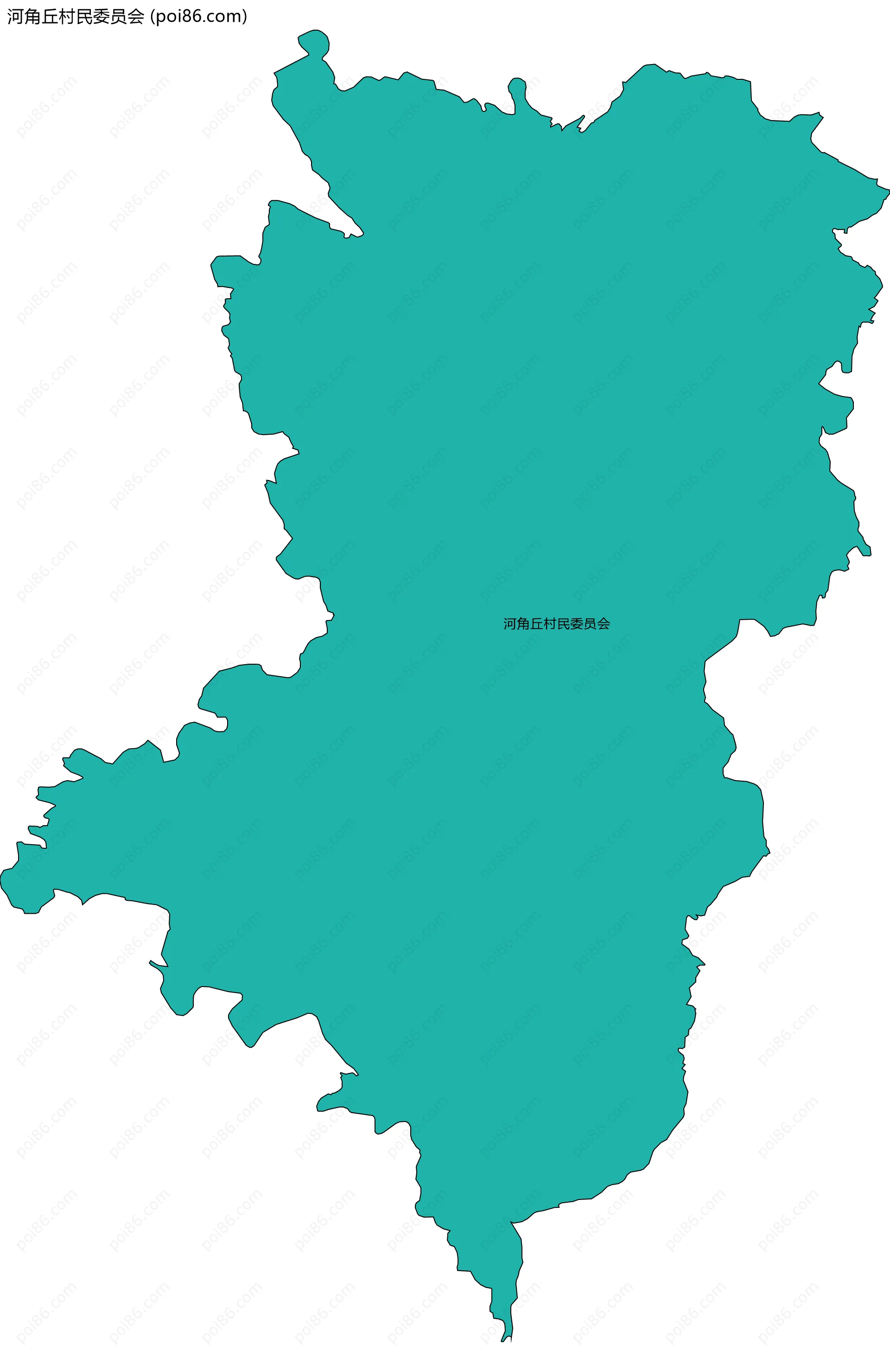 河角丘村民委员会边界地图