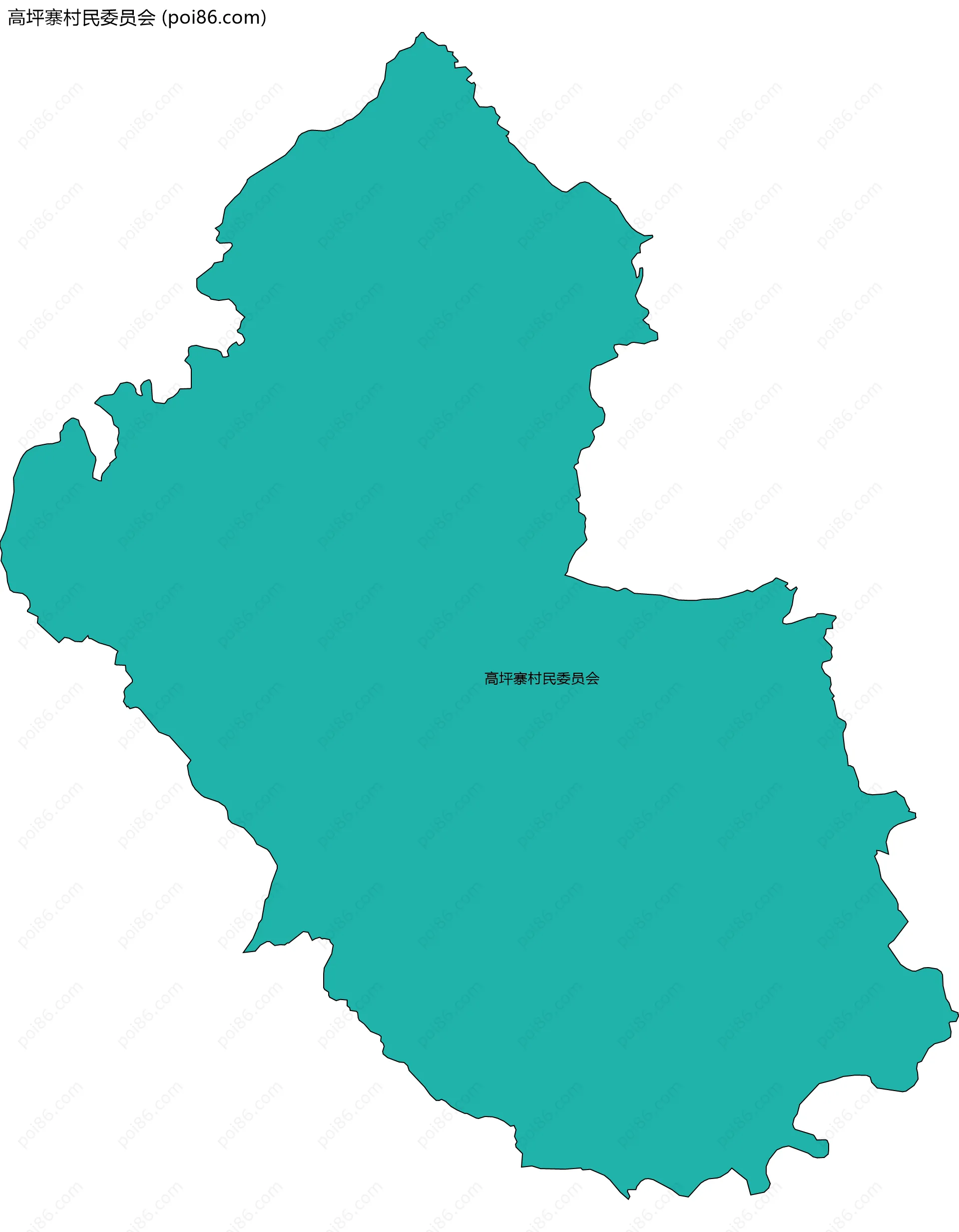 高坪寨村民委员会边界地图