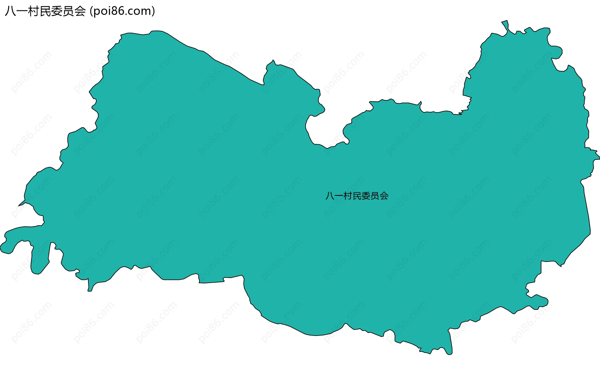 八一村民委员会边界地图