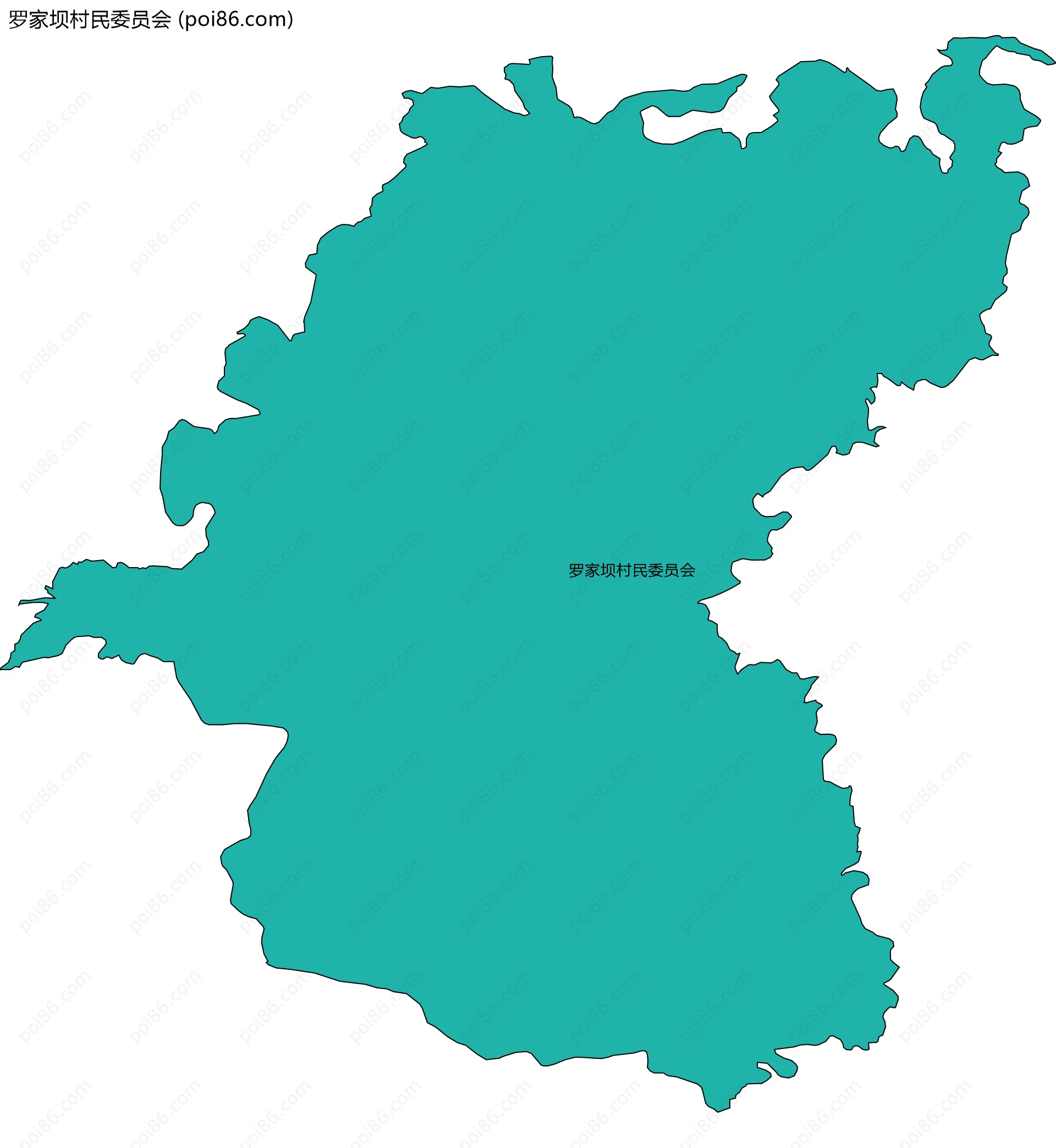 罗家坝村民委员会边界地图