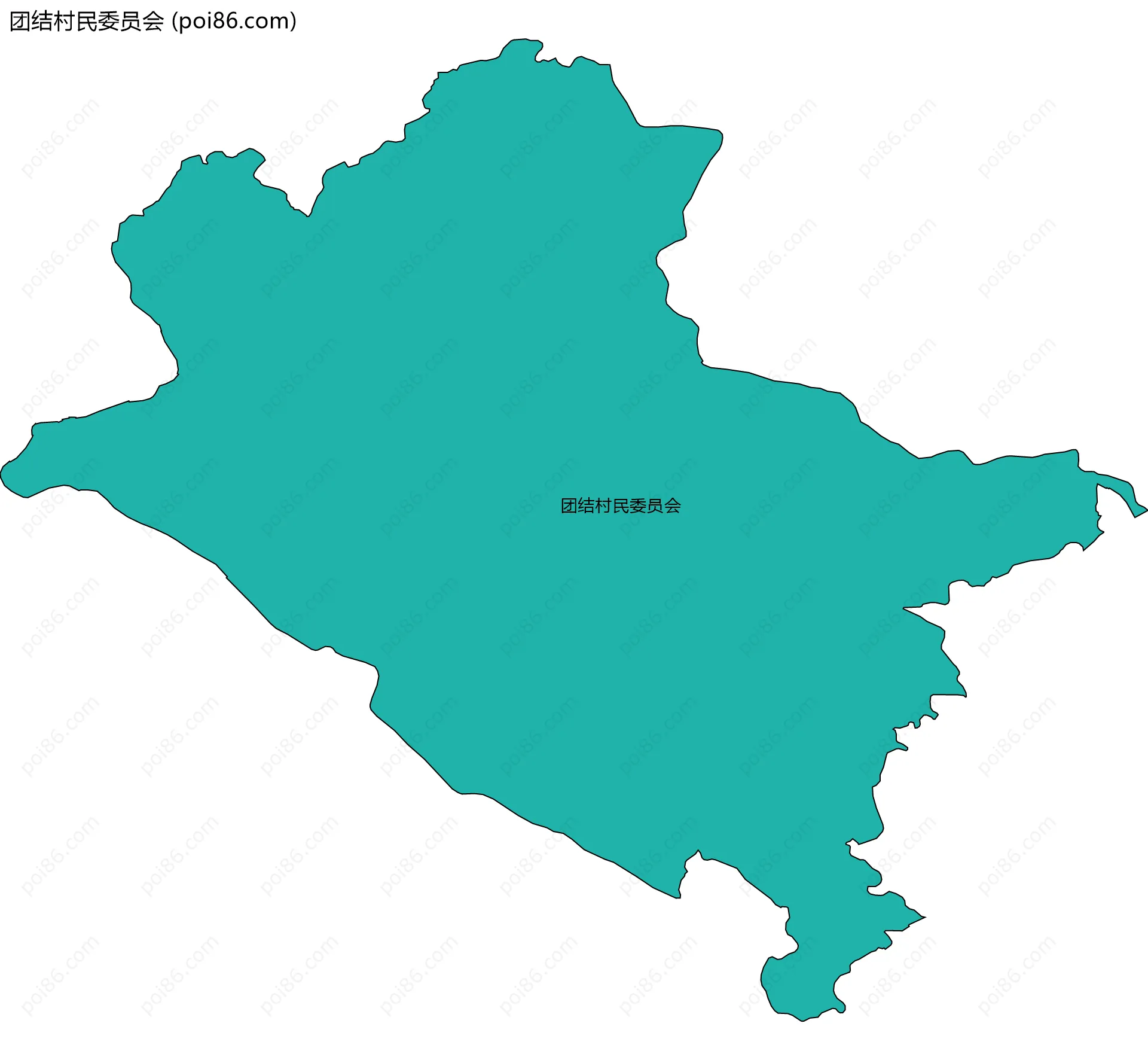 团结村民委员会边界地图