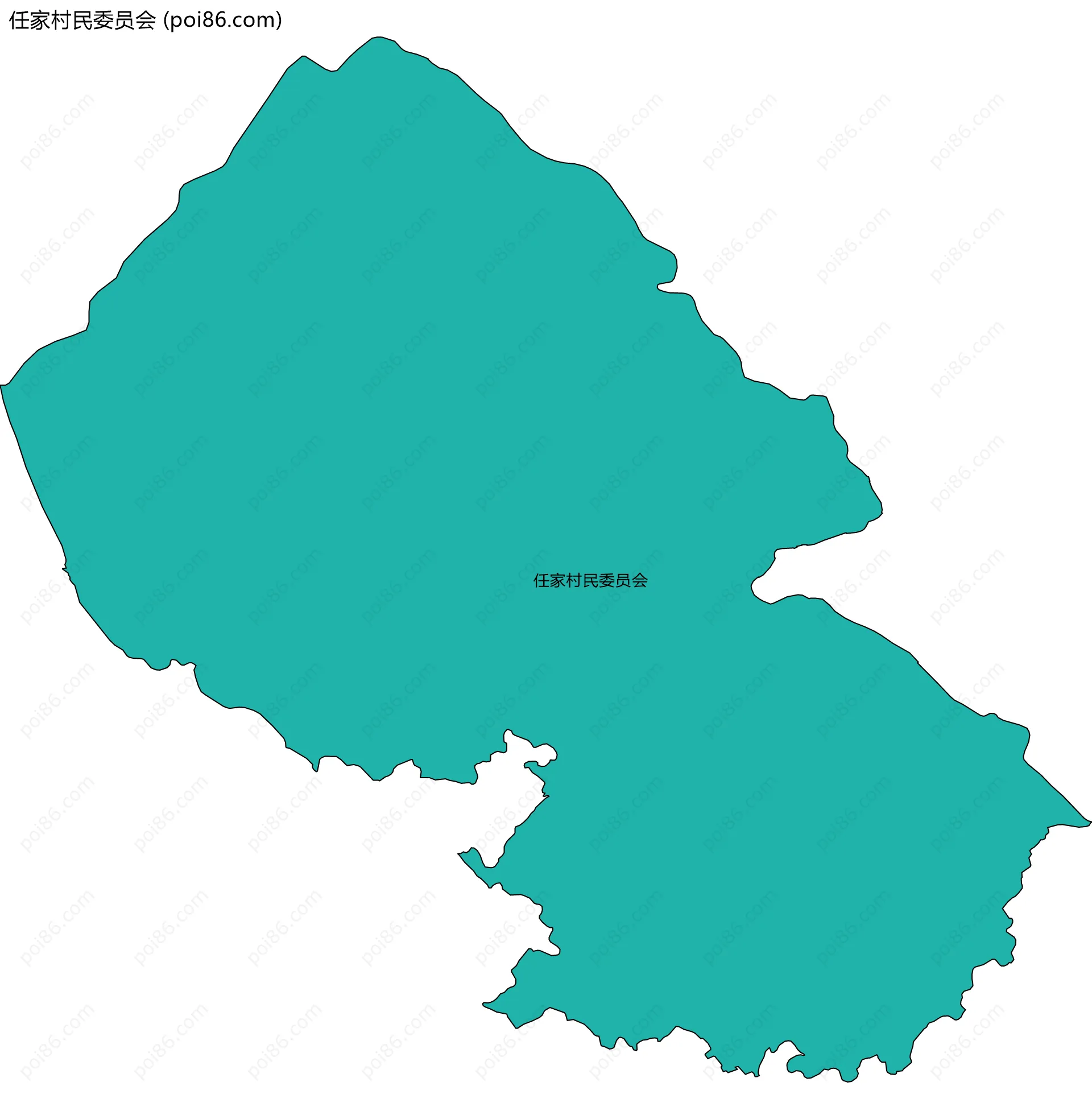 任家村民委员会边界地图