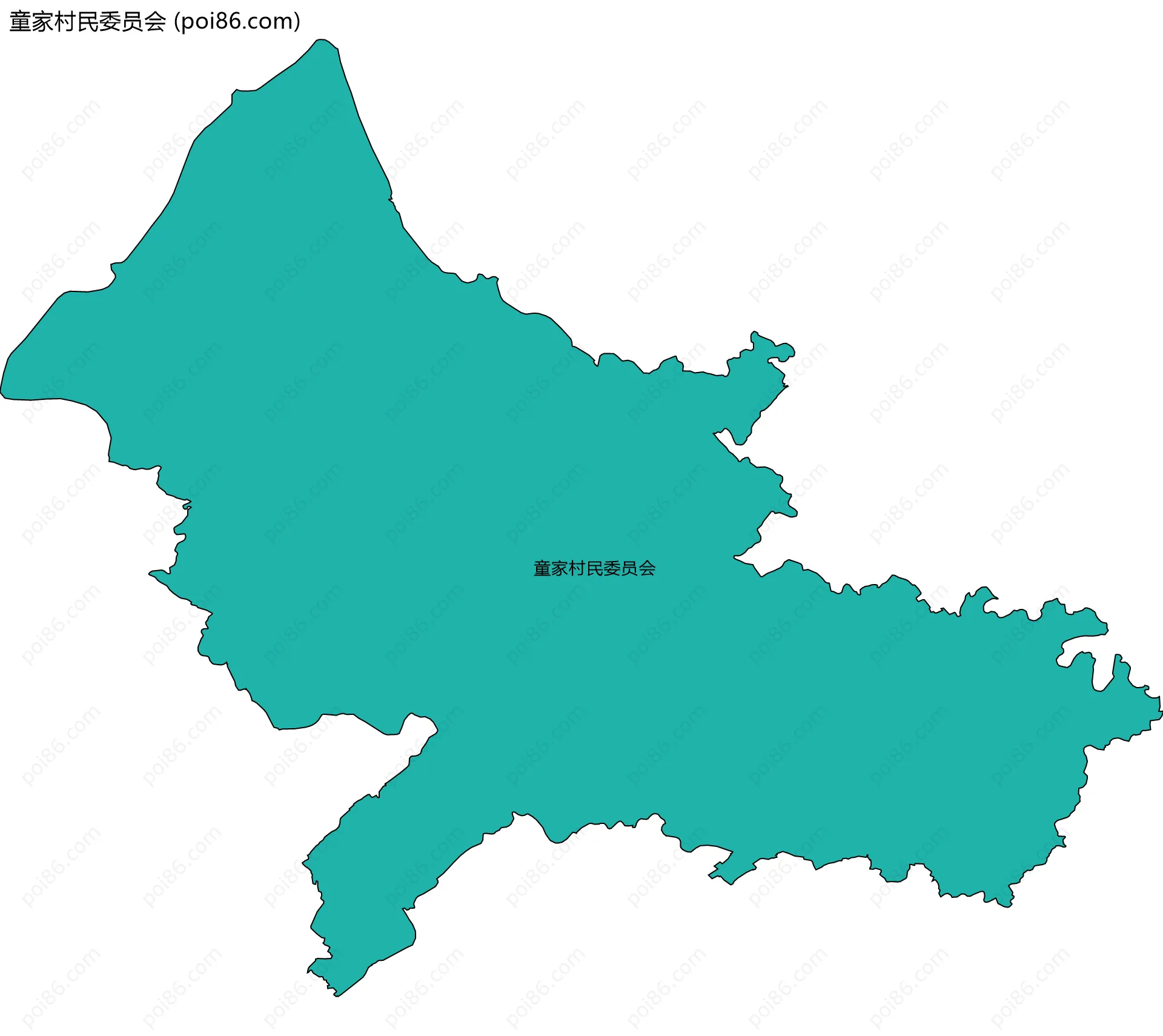 童家村民委员会边界地图