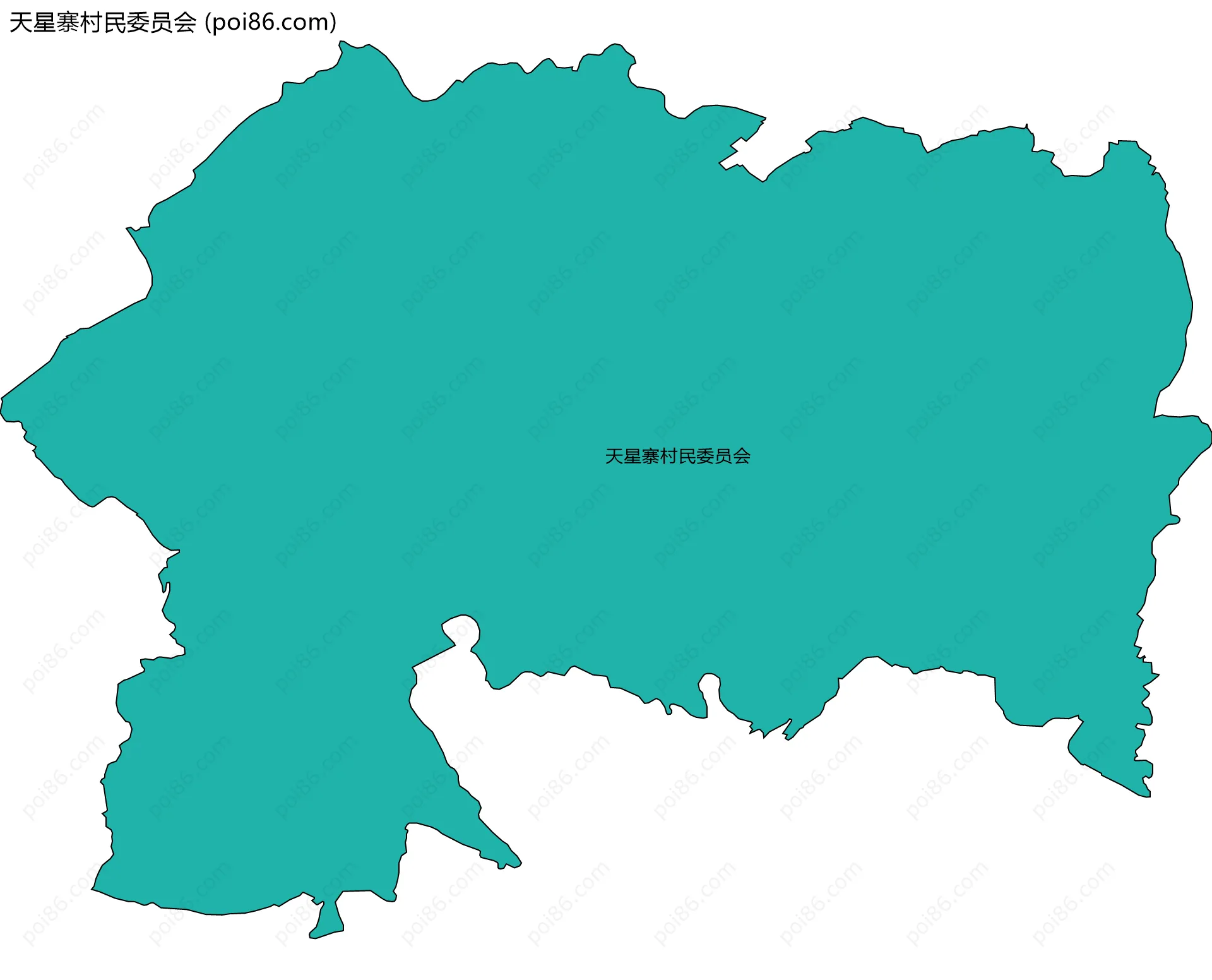 天星寨村民委员会边界地图