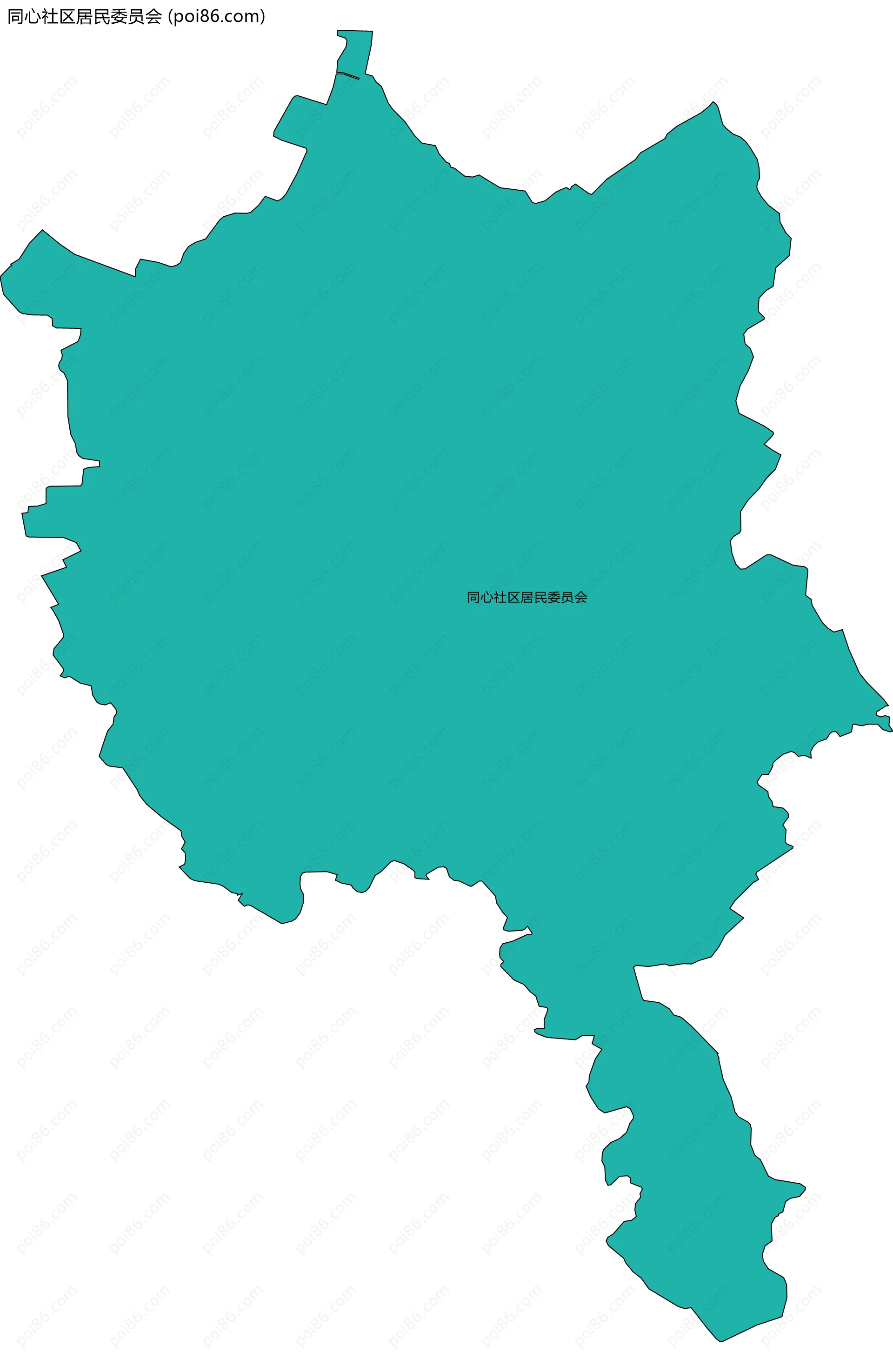 同心社区居民委员会边界地图