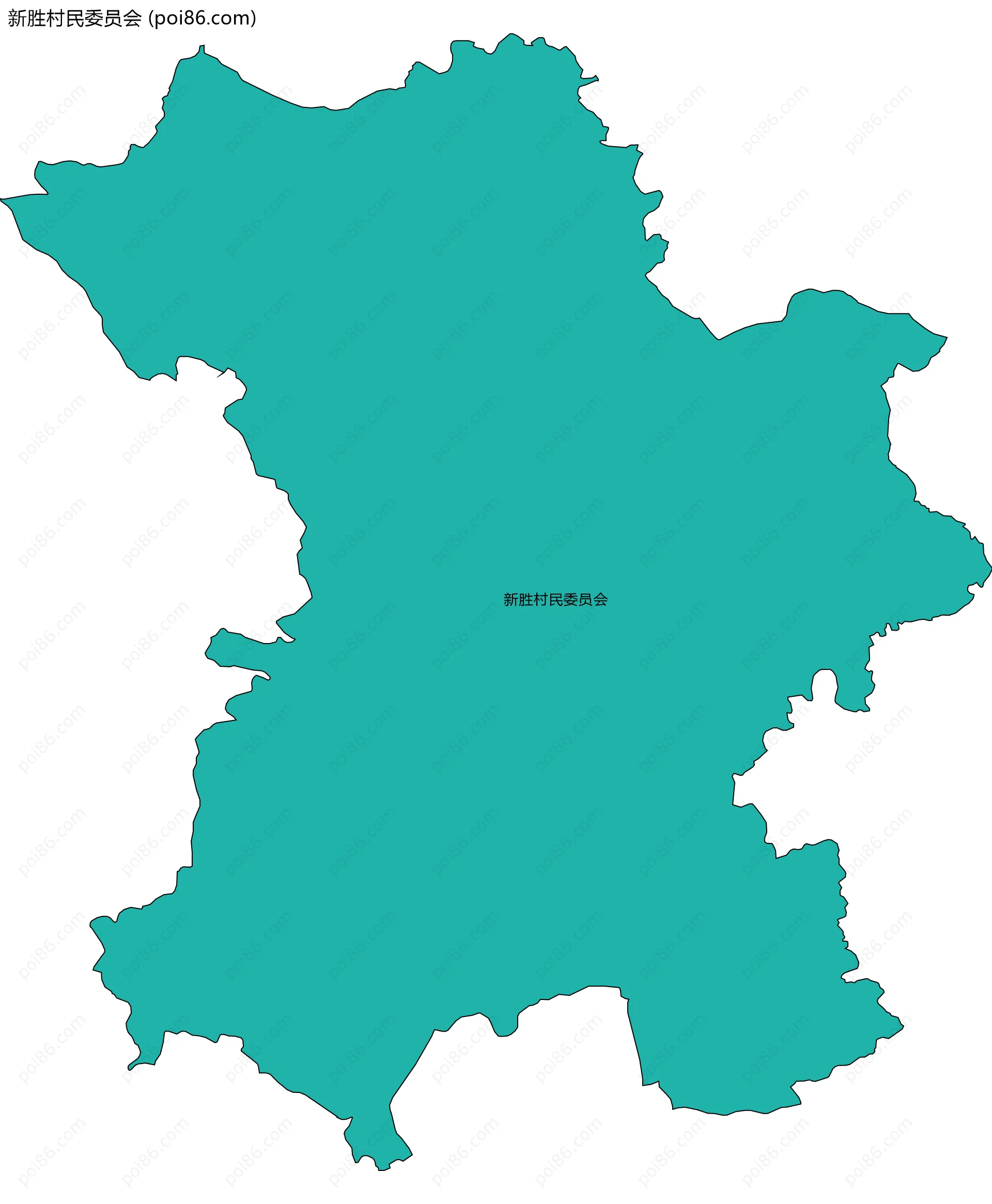 新胜村民委员会边界地图