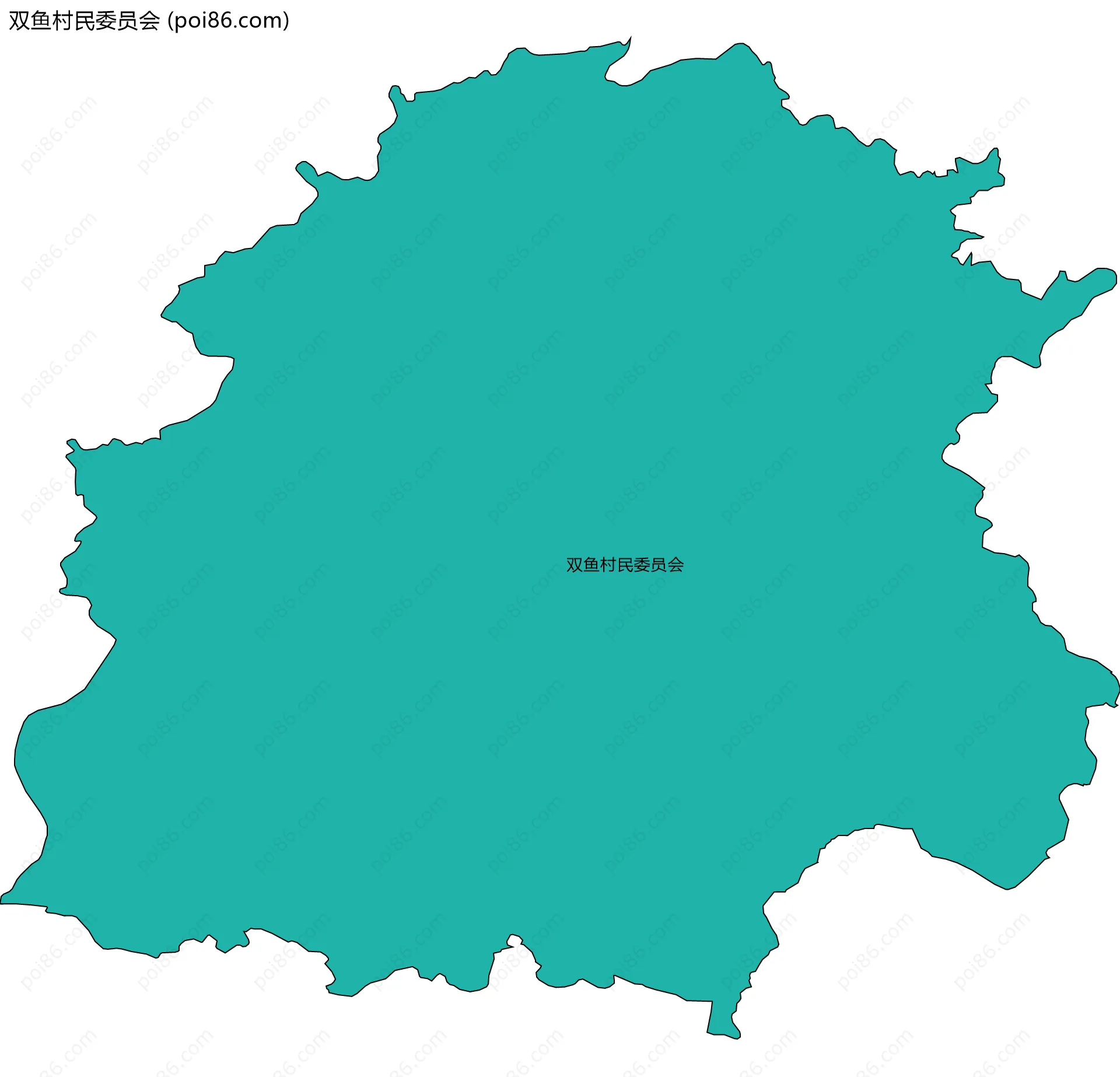 双鱼村民委员会边界地图