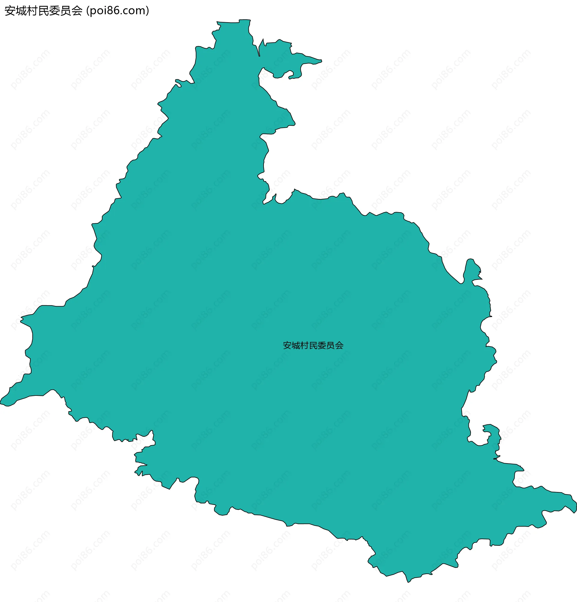安城村民委员会边界地图