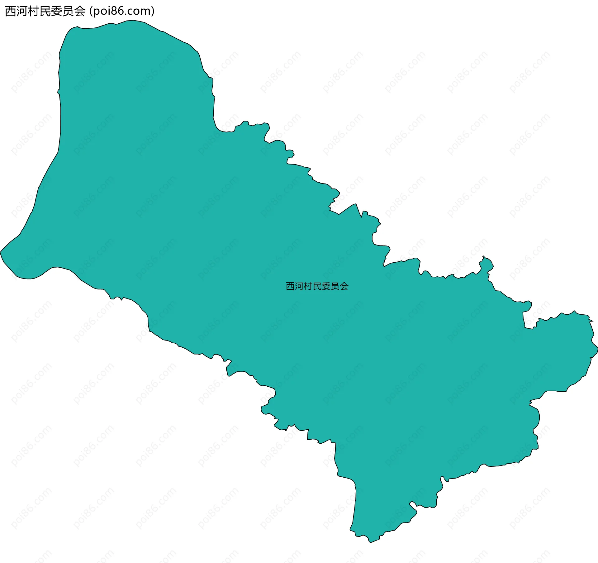 西河村民委员会边界地图