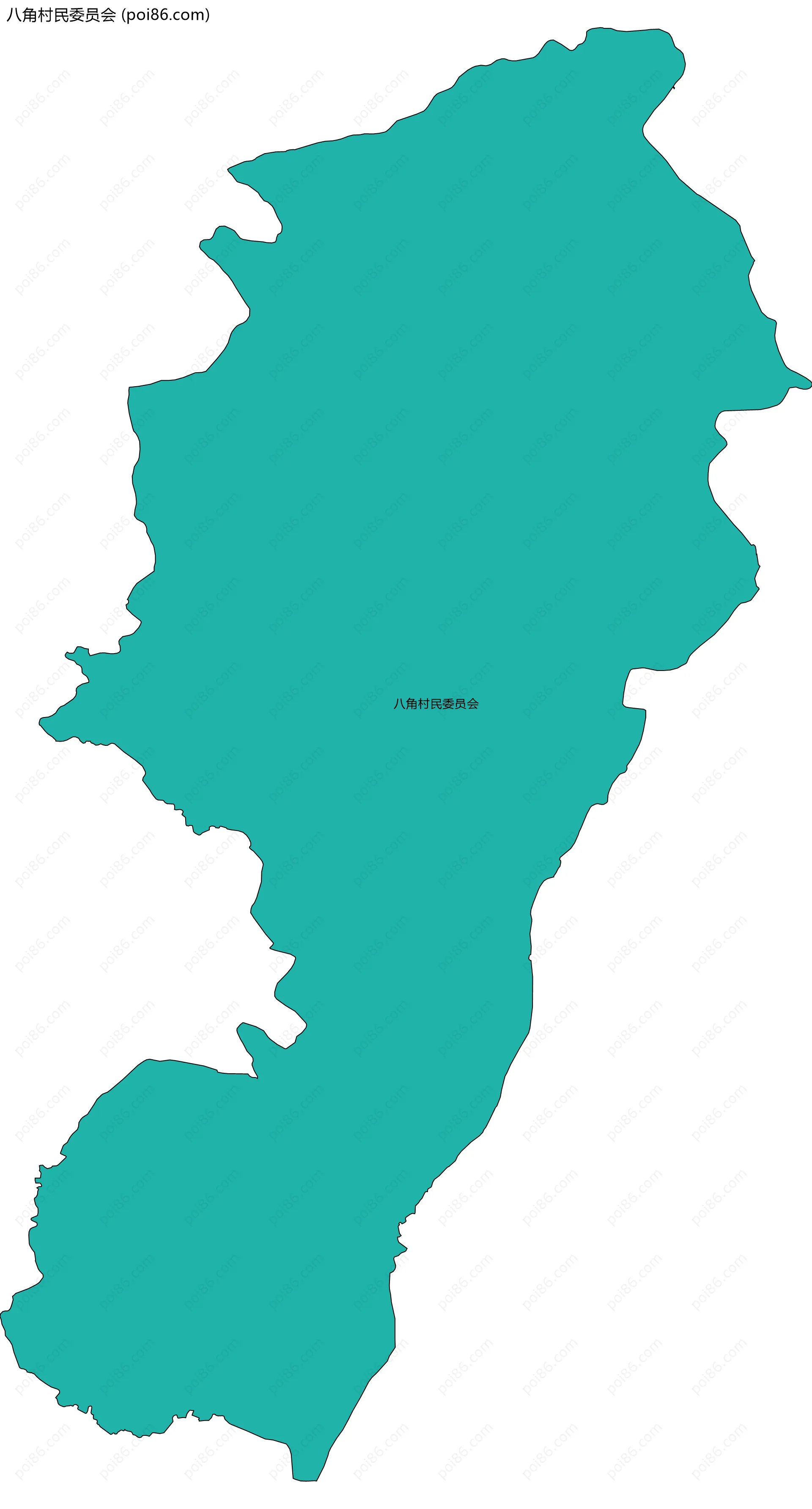 八角村民委员会边界地图