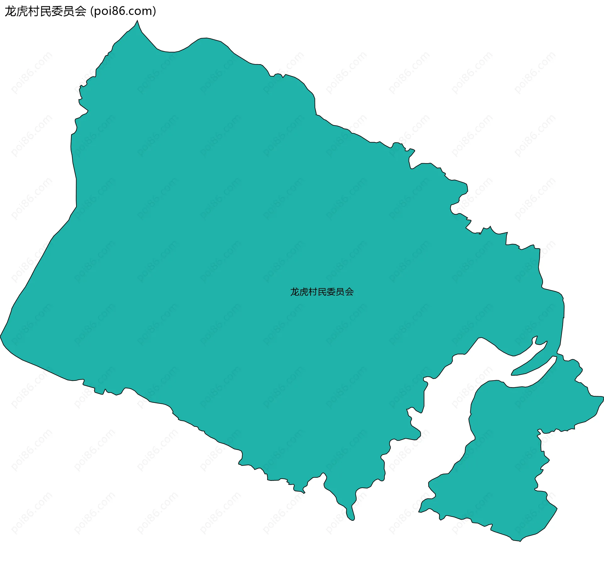 龙虎村民委员会边界地图