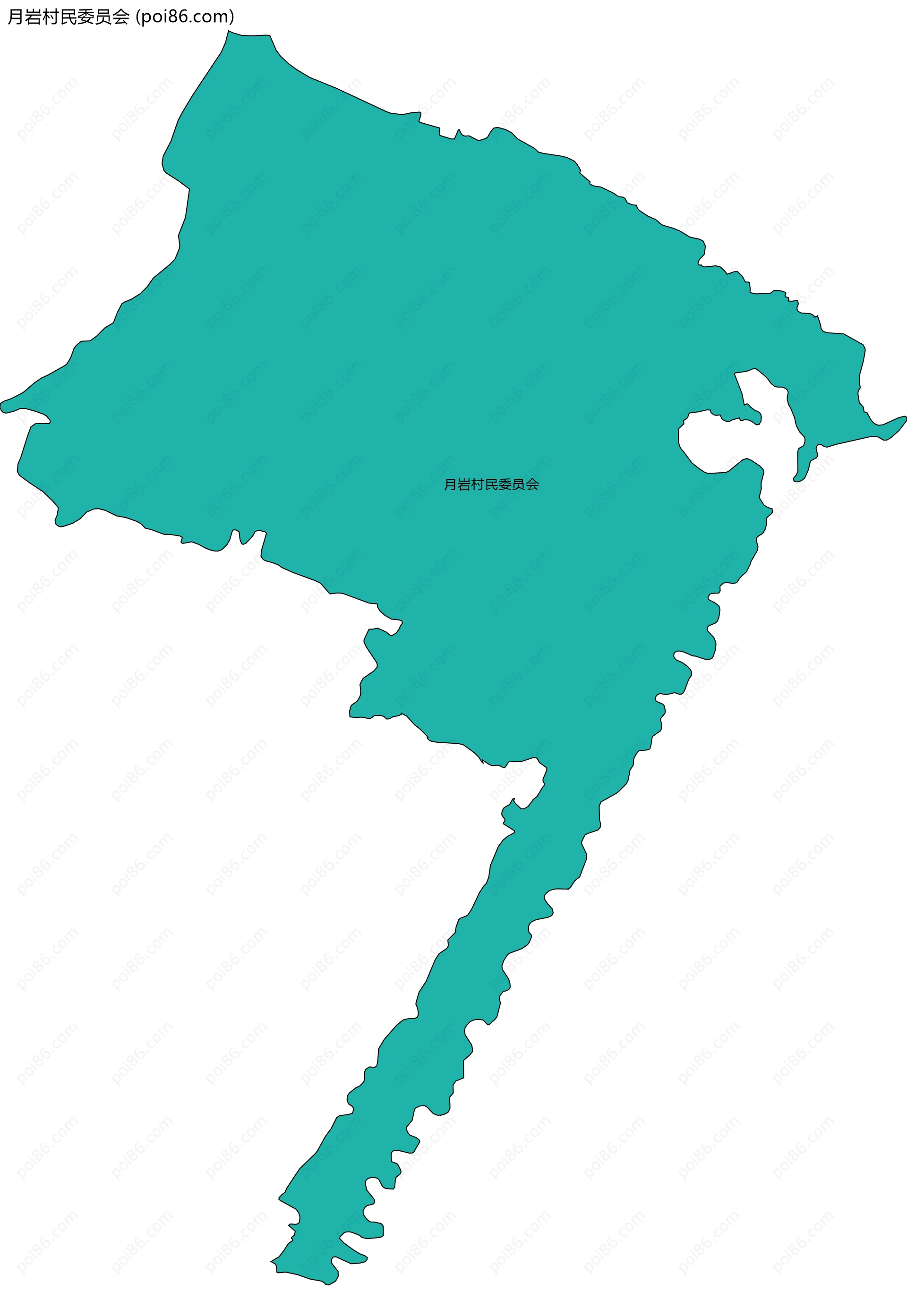 月岩村民委员会边界地图