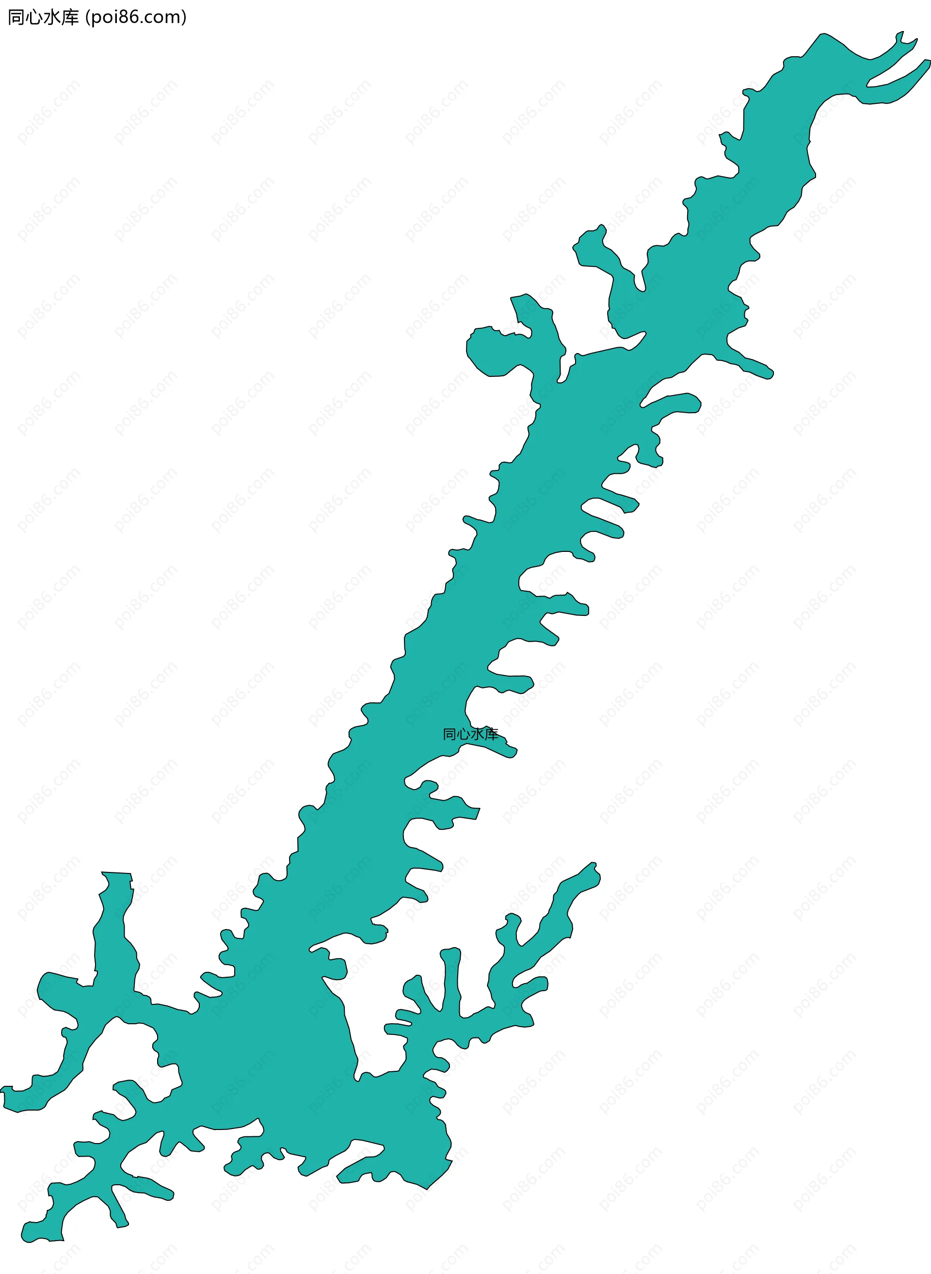 同心水库边界地图