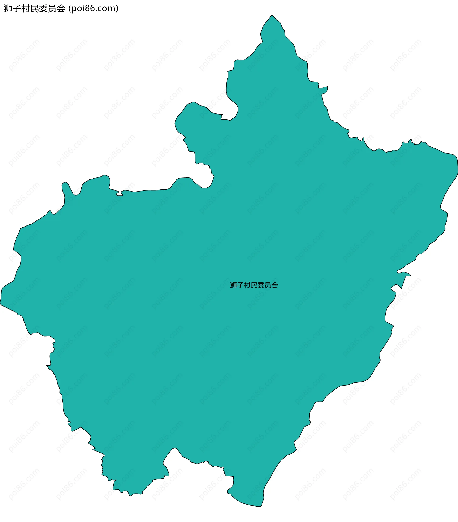 狮子村民委员会边界地图