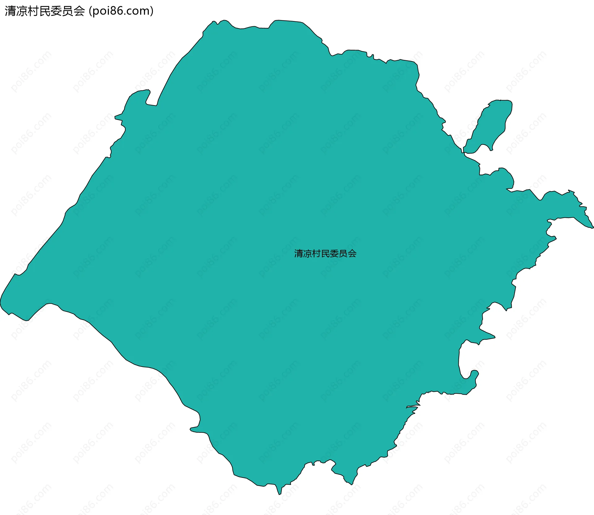 清凉村民委员会边界地图