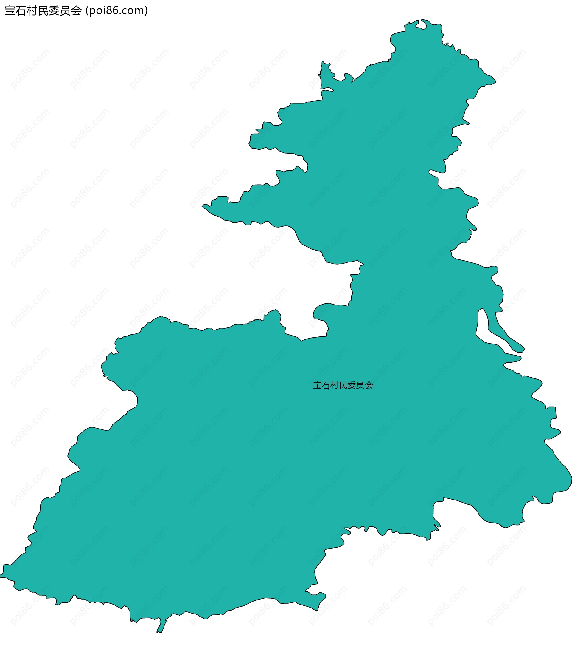宝石村民委员会边界地图