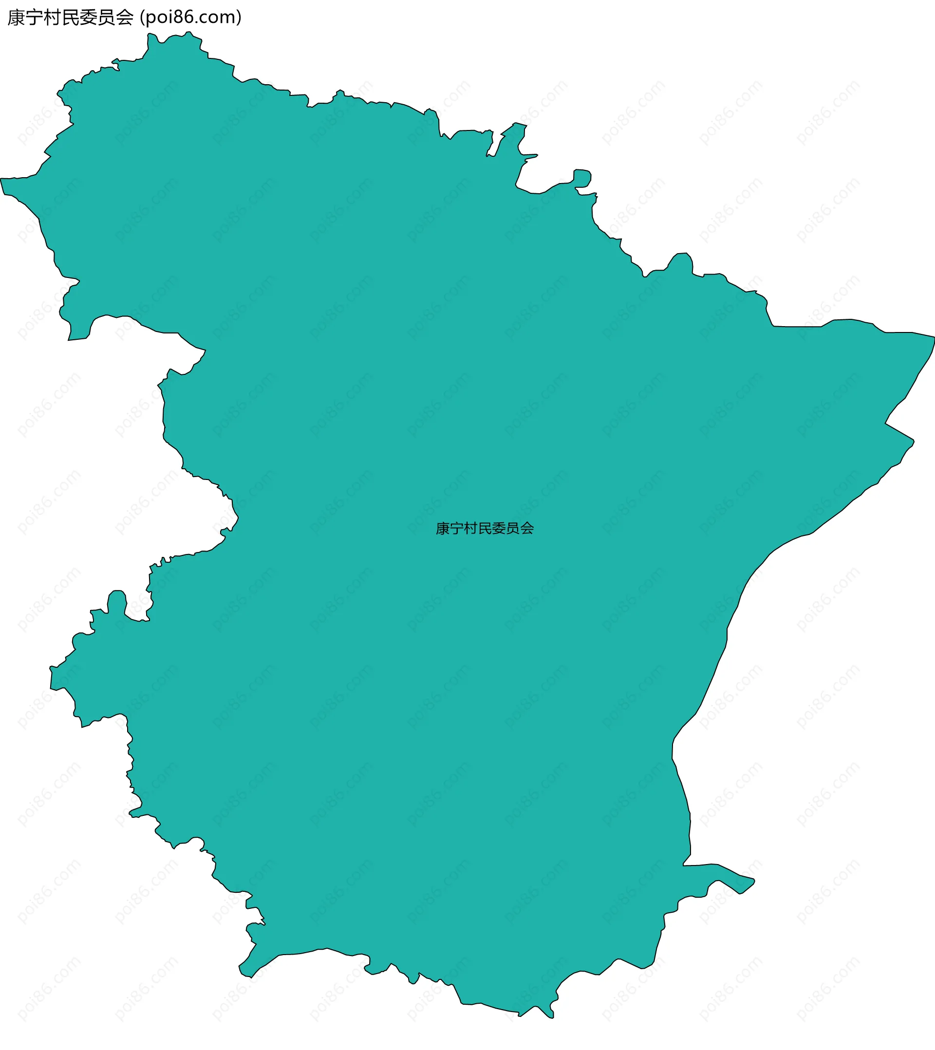 康宁村民委员会边界地图