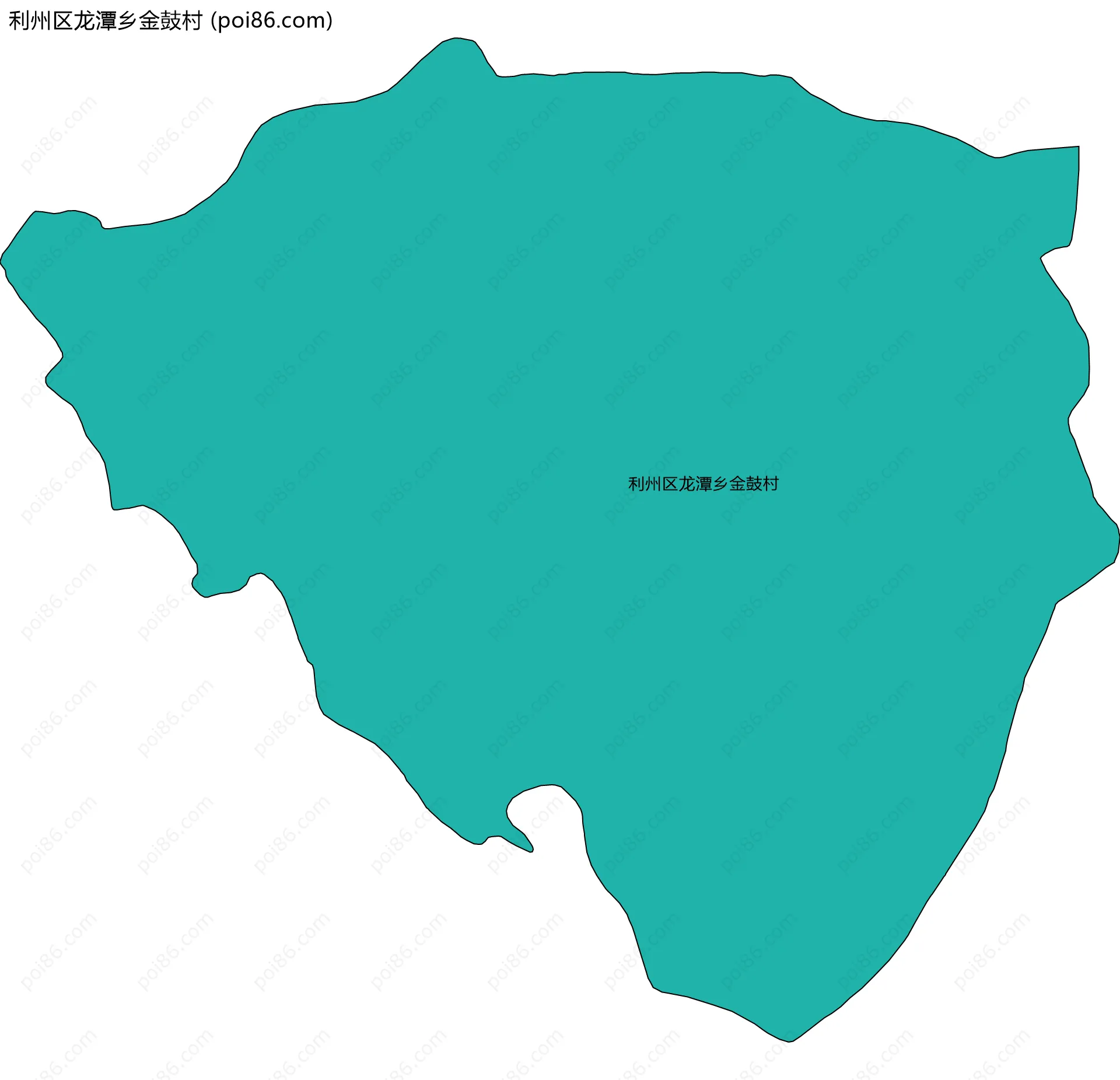 利州区龙潭乡金鼓村边界地图