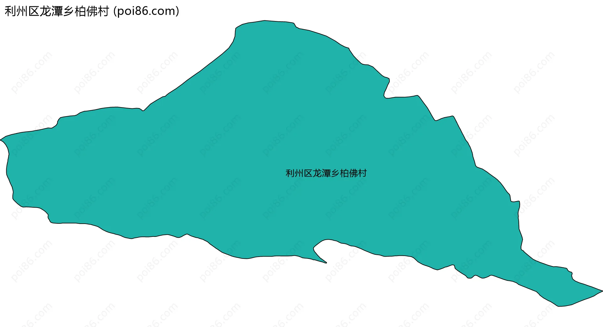 利州区龙潭乡柏佛村边界地图