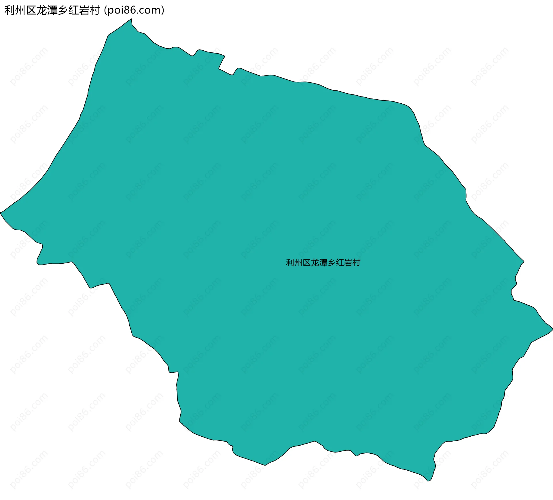 利州区龙潭乡红岩村边界地图
