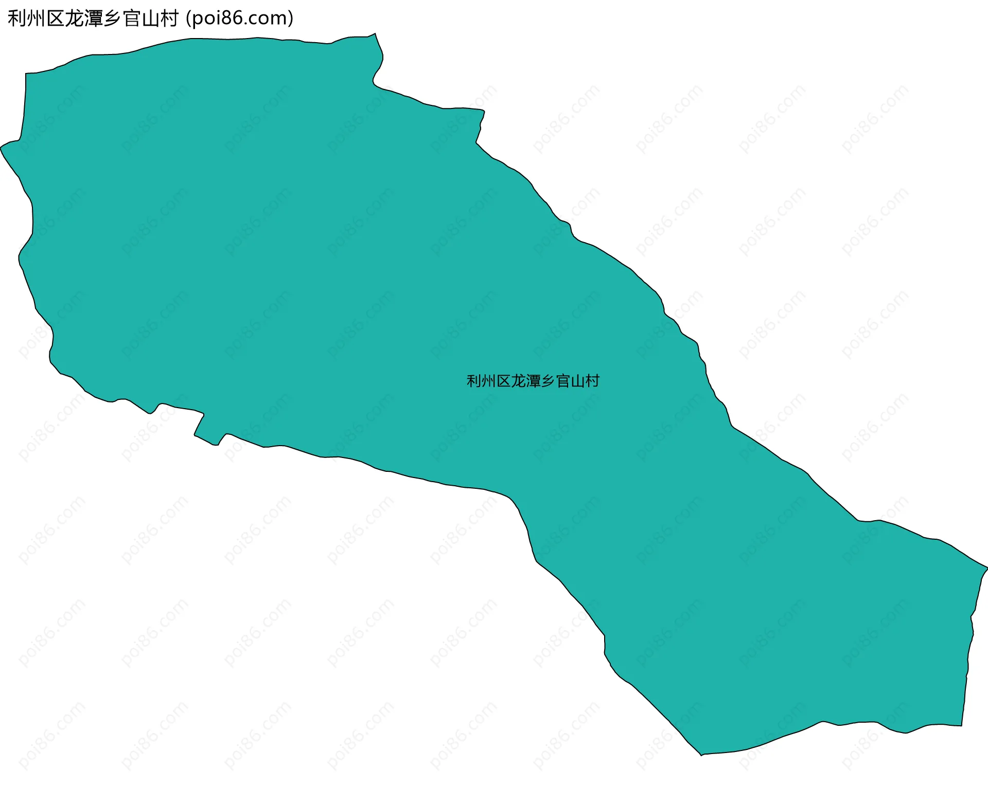 利州区龙潭乡官山村边界地图