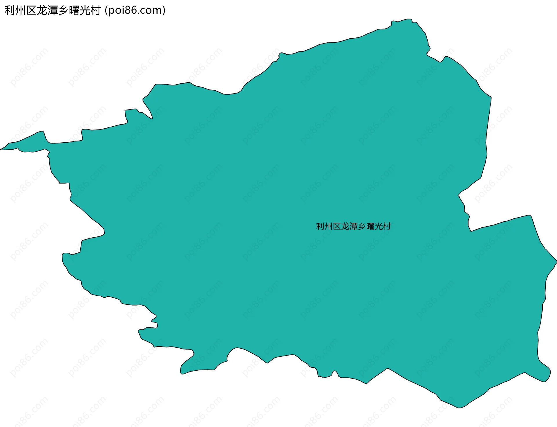利州区龙潭乡曙光村边界地图