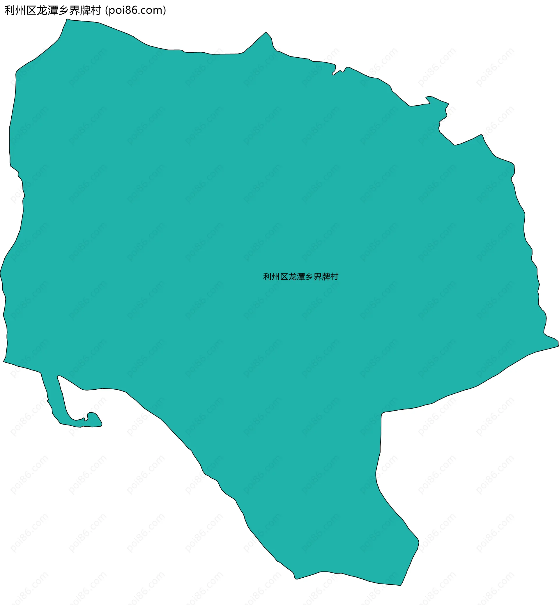 利州区龙潭乡界牌村边界地图