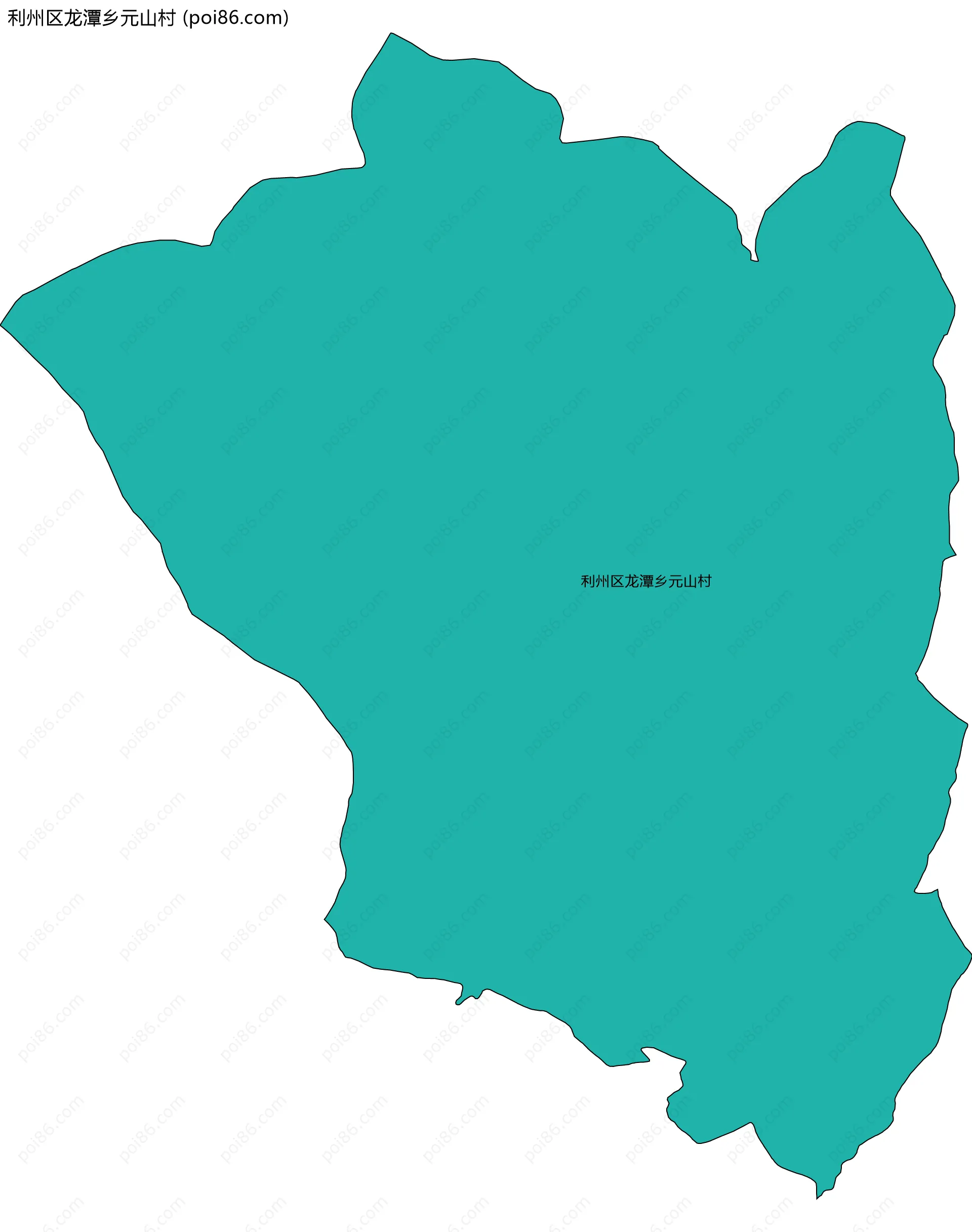 利州区龙潭乡元山村边界地图