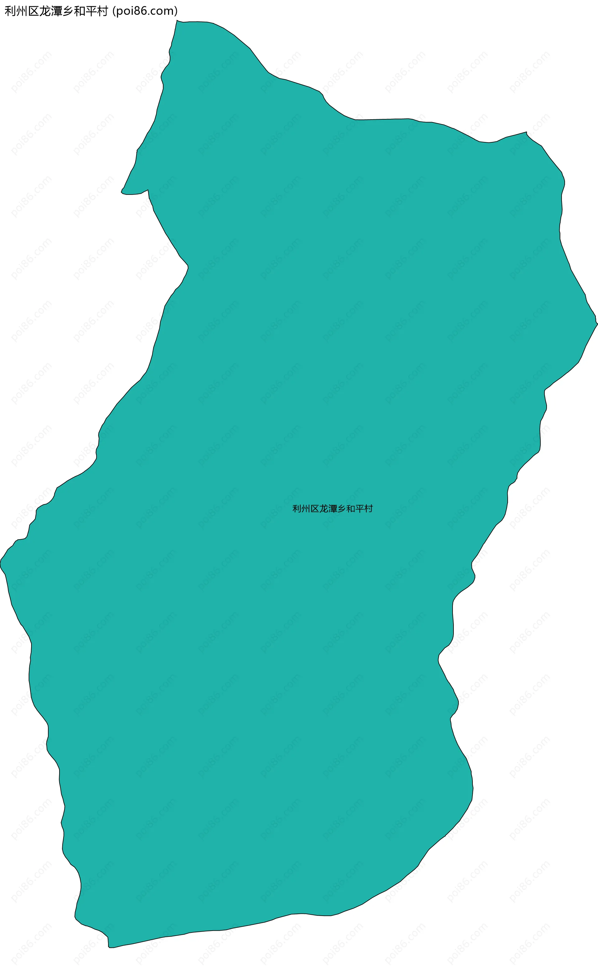 利州区龙潭乡和平村边界地图