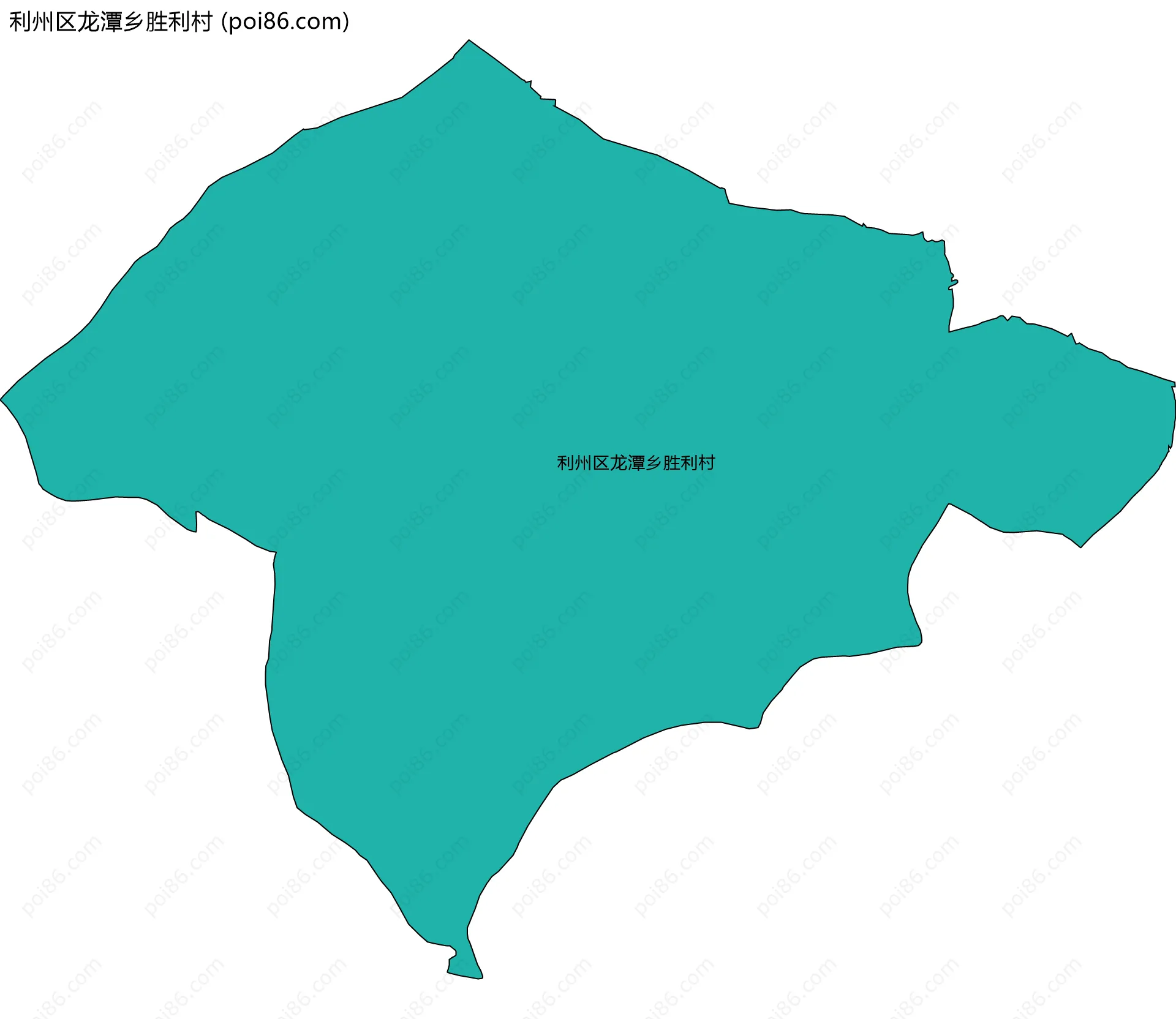 利州区龙潭乡胜利村边界地图