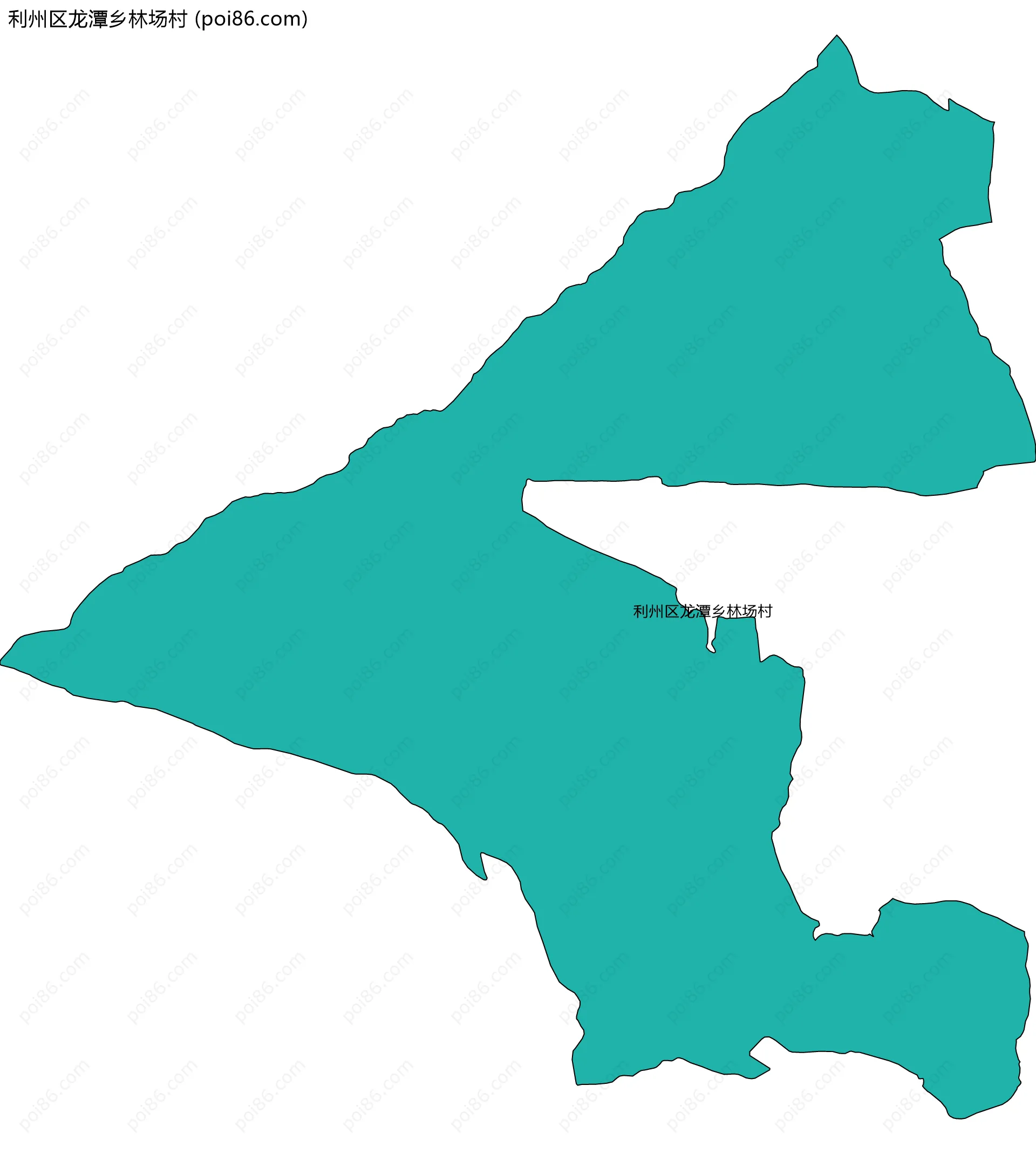 利州区龙潭乡林场村边界地图