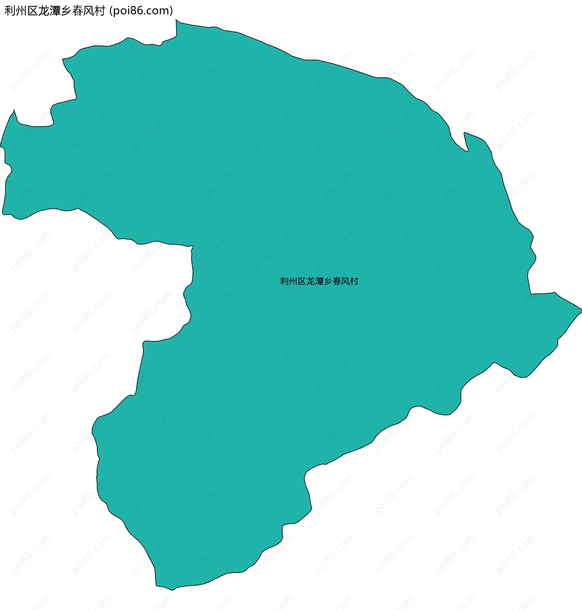 利州区龙潭乡春风村边界地图