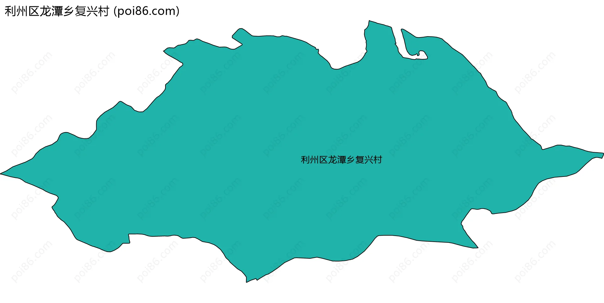 利州区龙潭乡复兴村边界地图