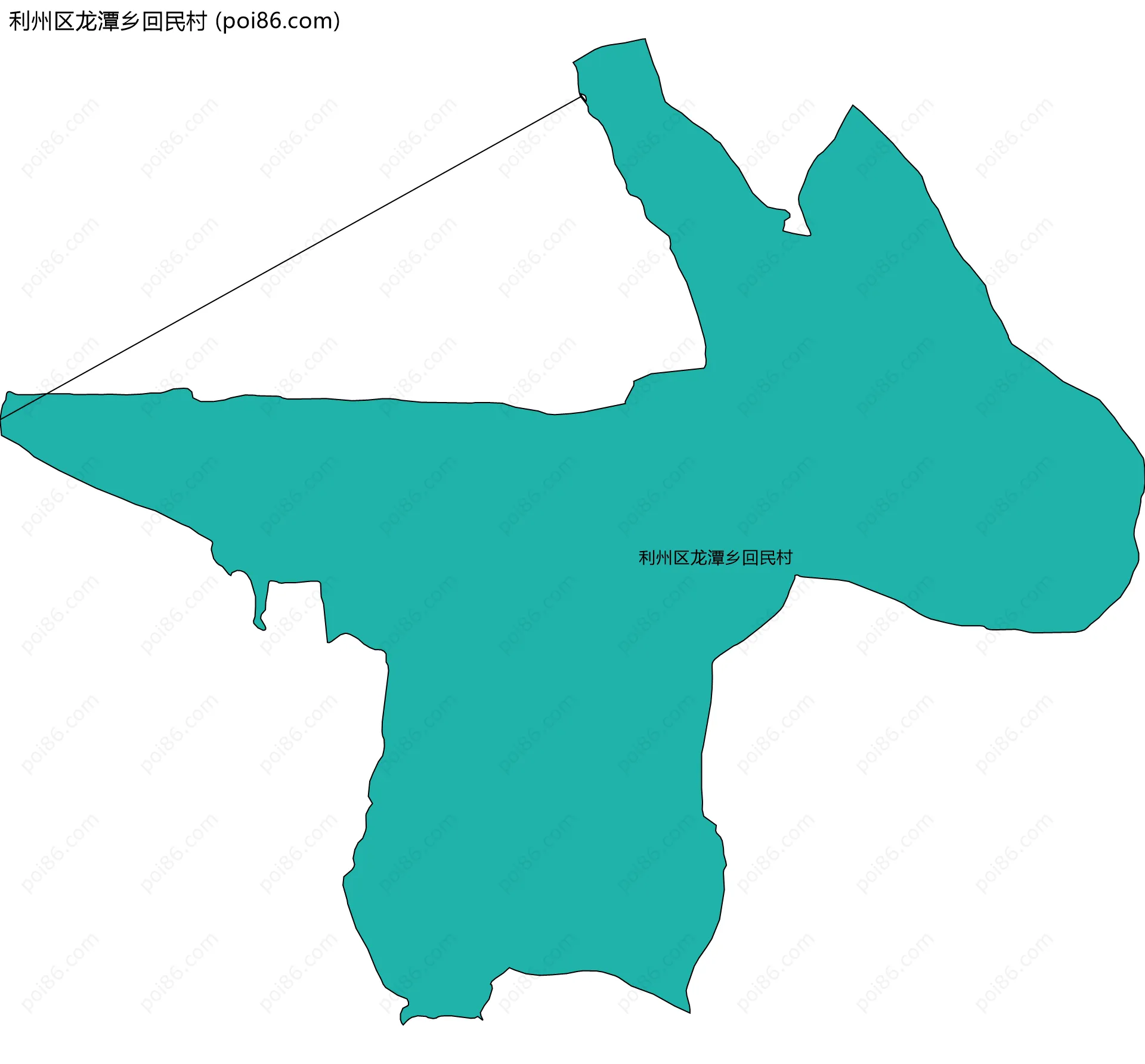 利州区龙潭乡回民村边界地图