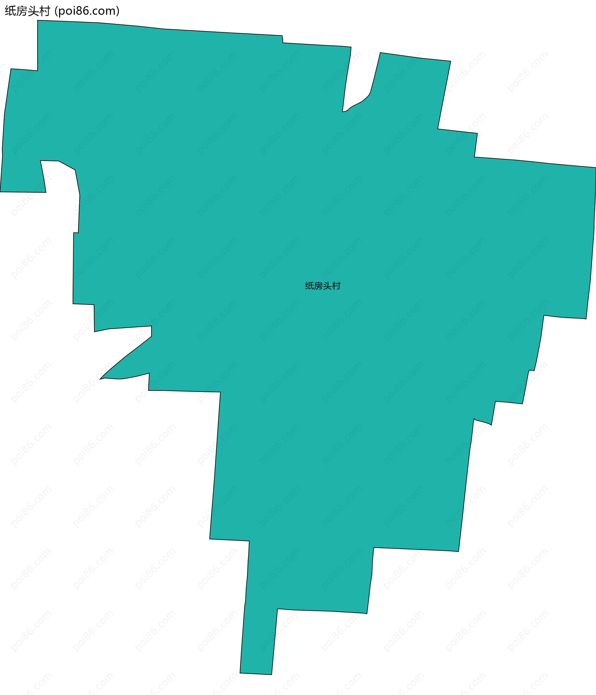 纸房头村边界地图