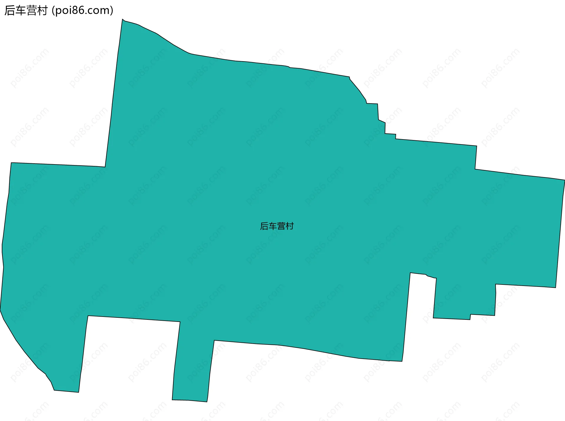 后车营村边界地图