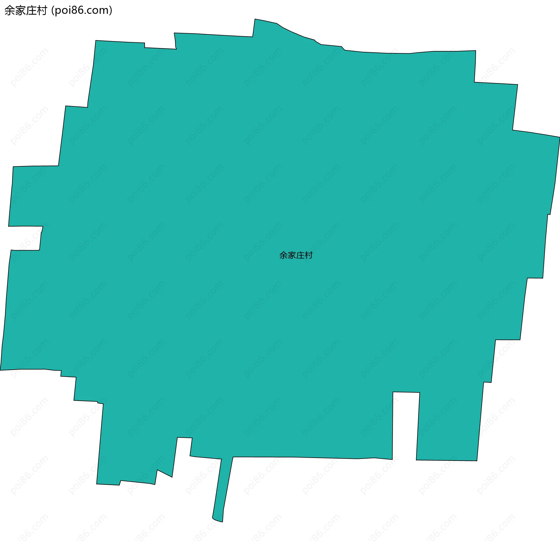 余家庄村边界地图
