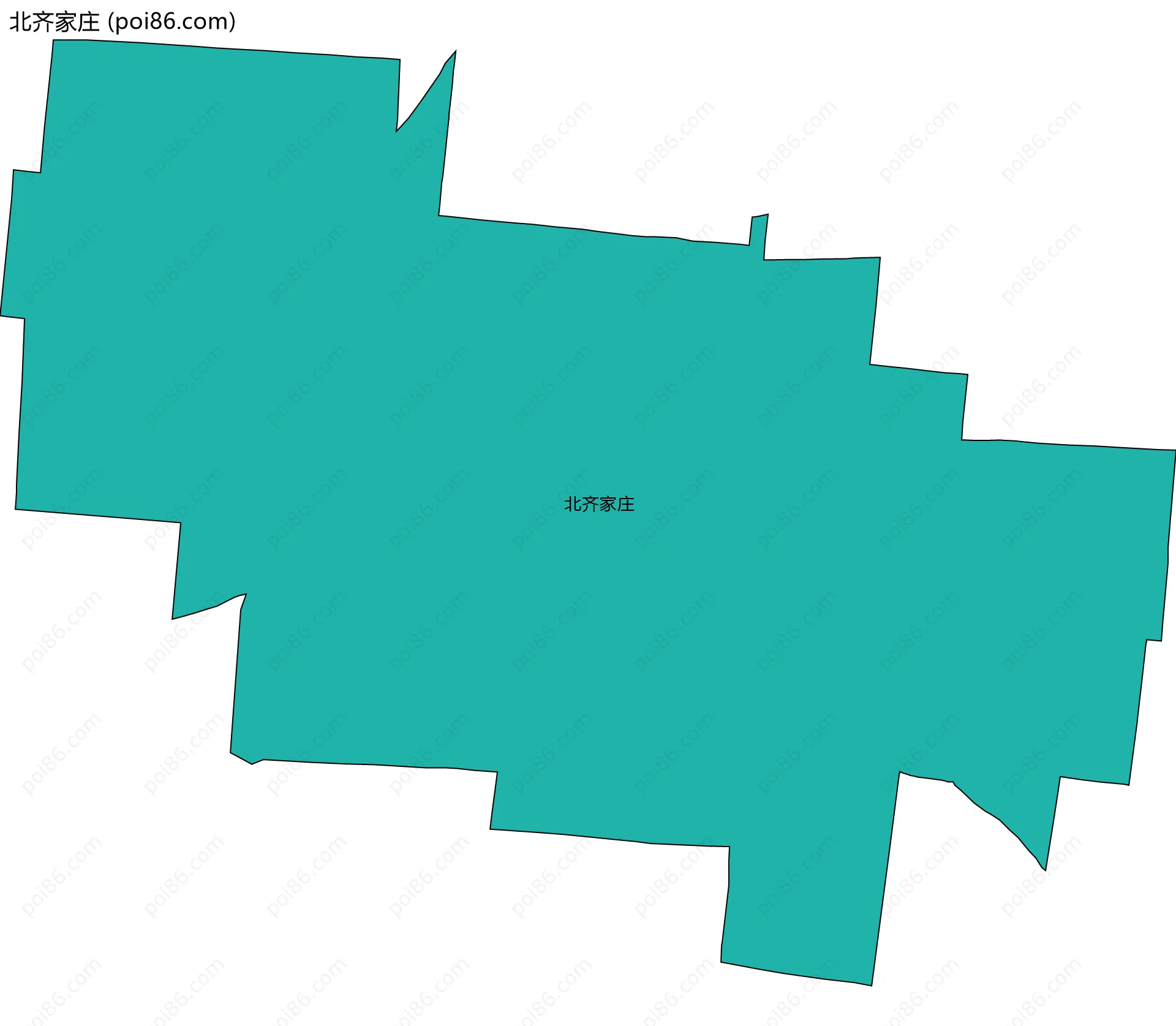 北齐家庄边界地图