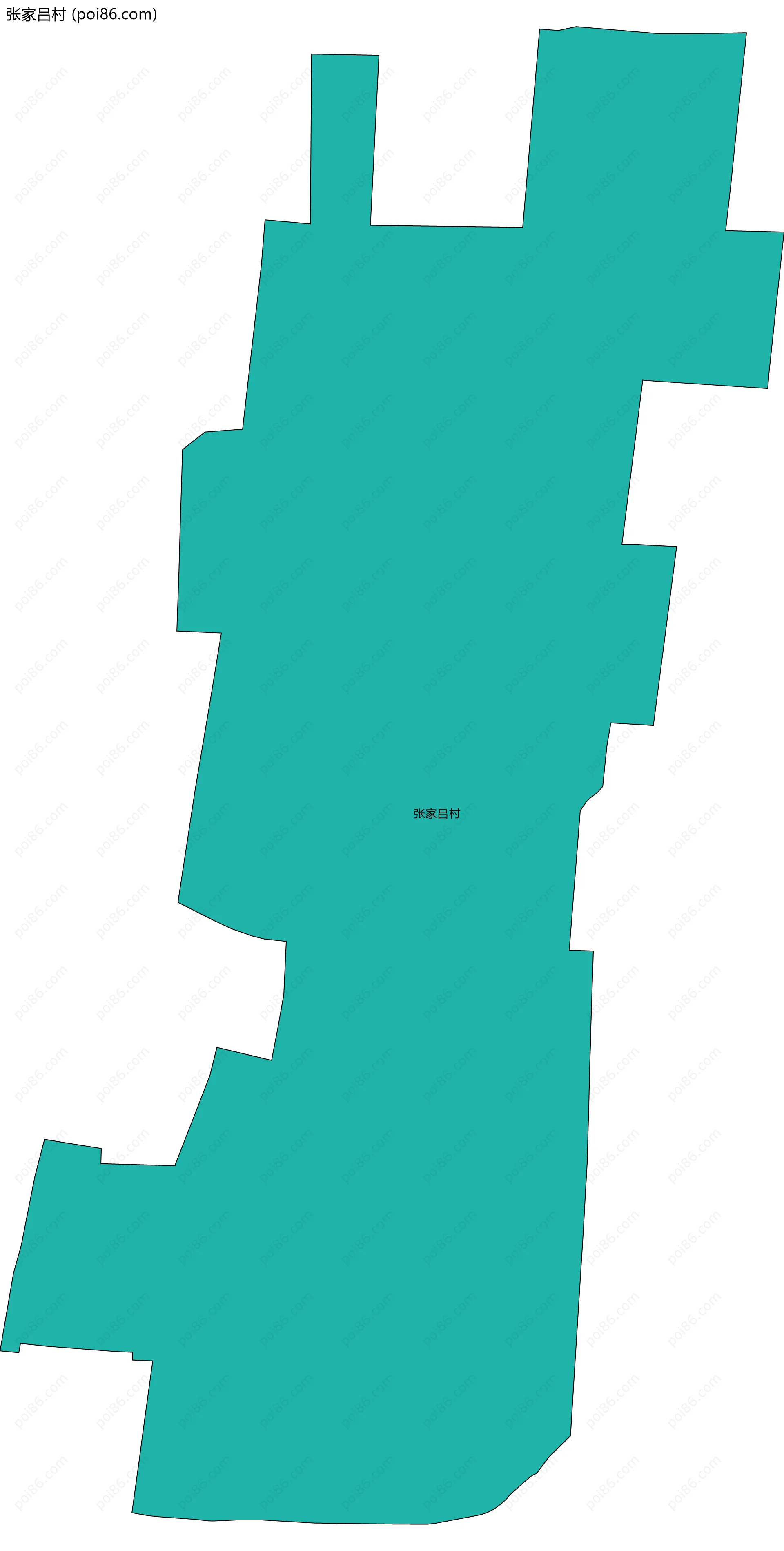 张家吕村边界地图