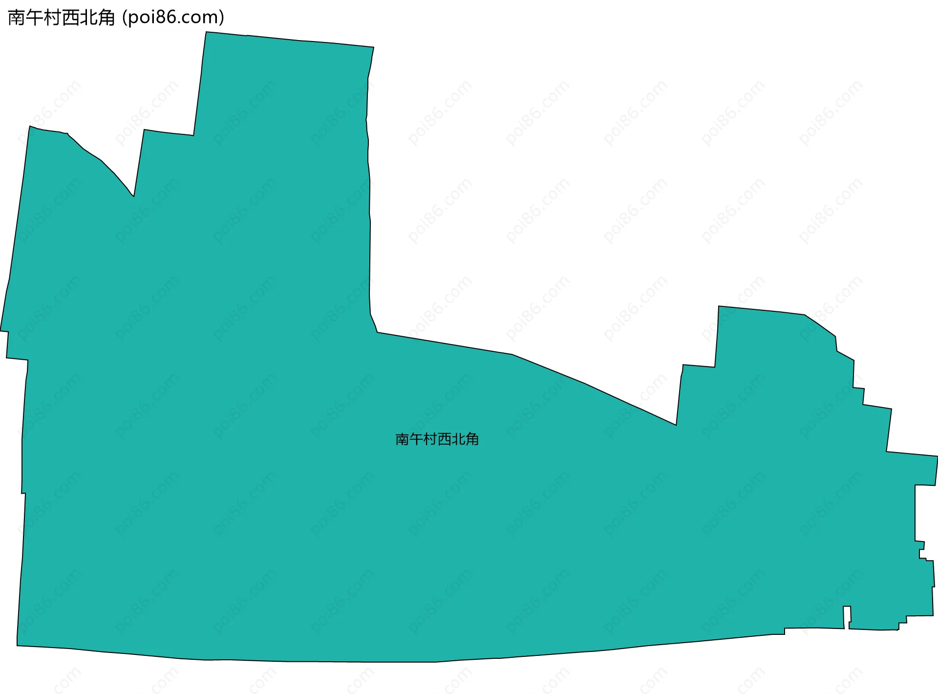 南午村西北角边界地图
