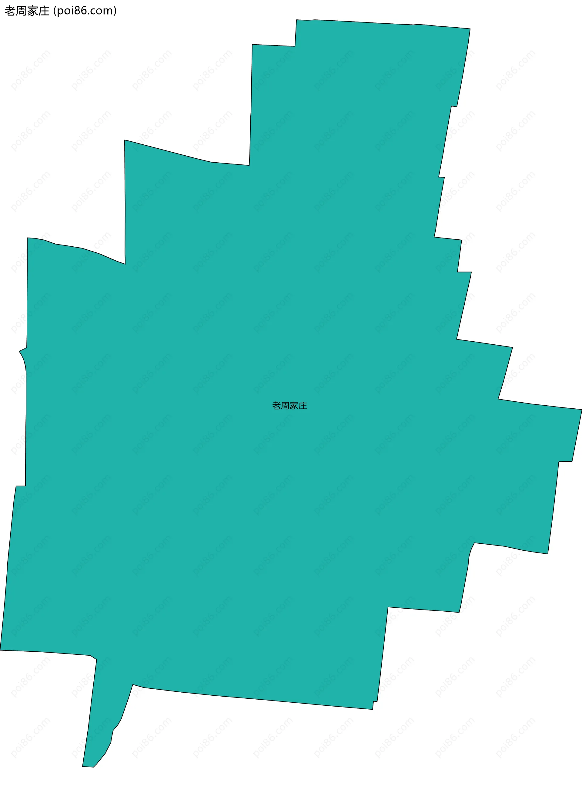 老周家庄边界地图