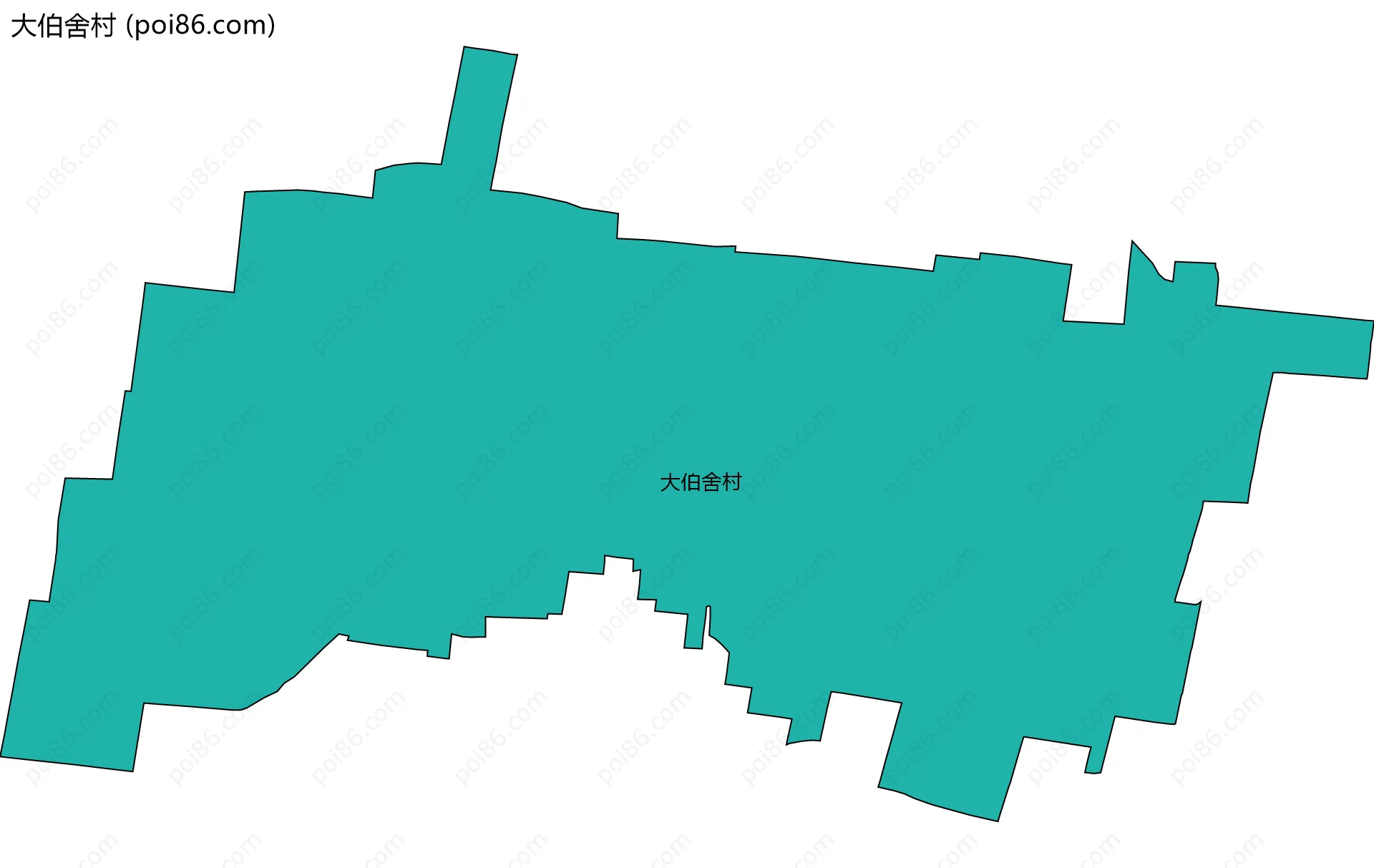 大伯舍村边界地图