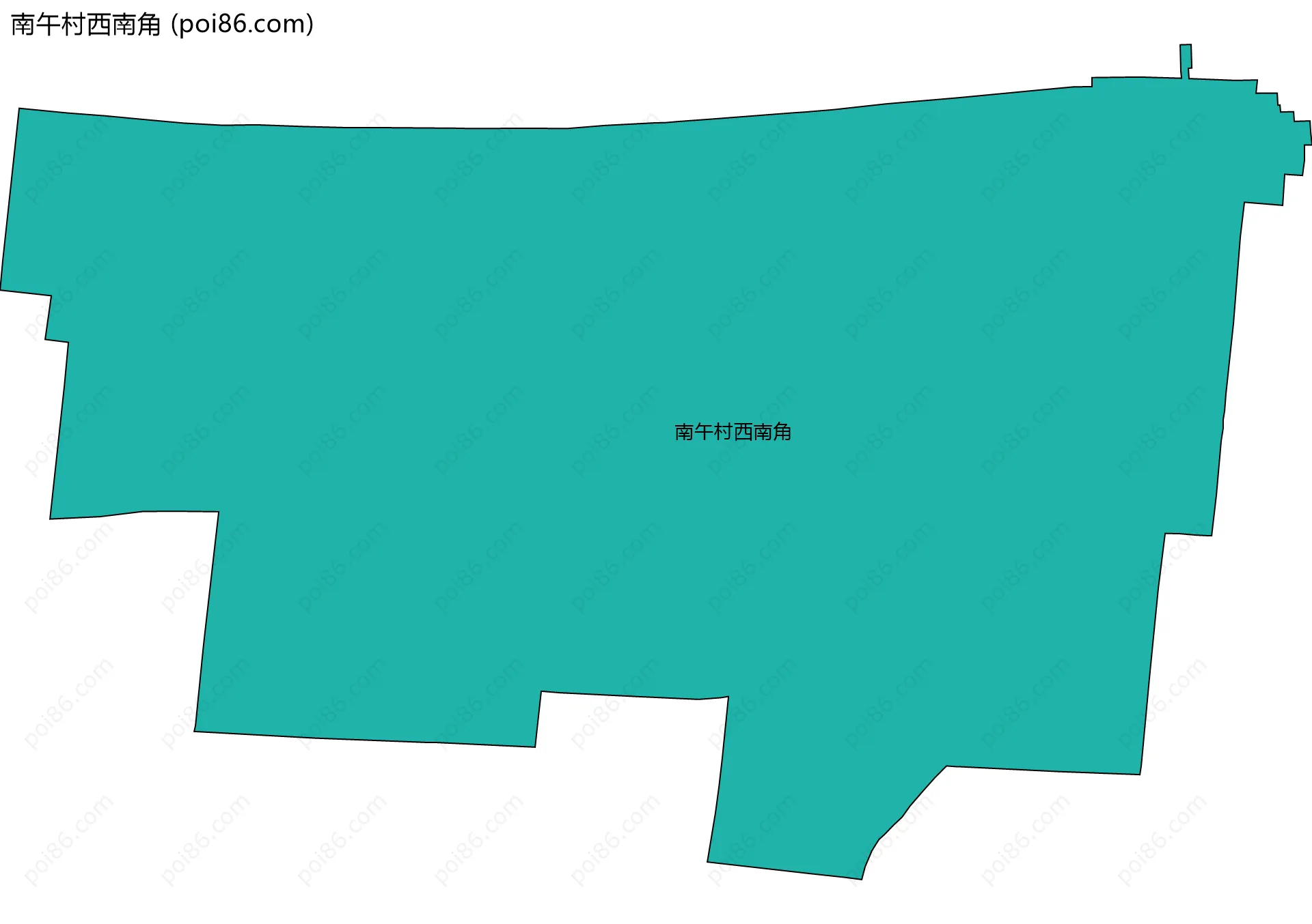 南午村西南角边界地图
