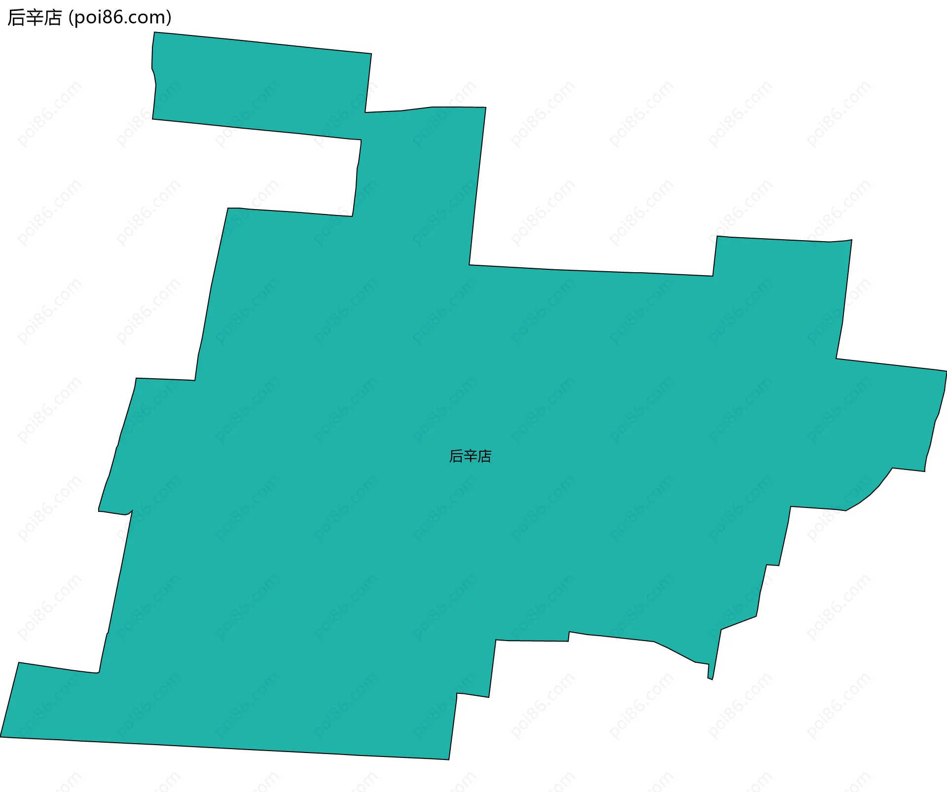 后辛店边界地图