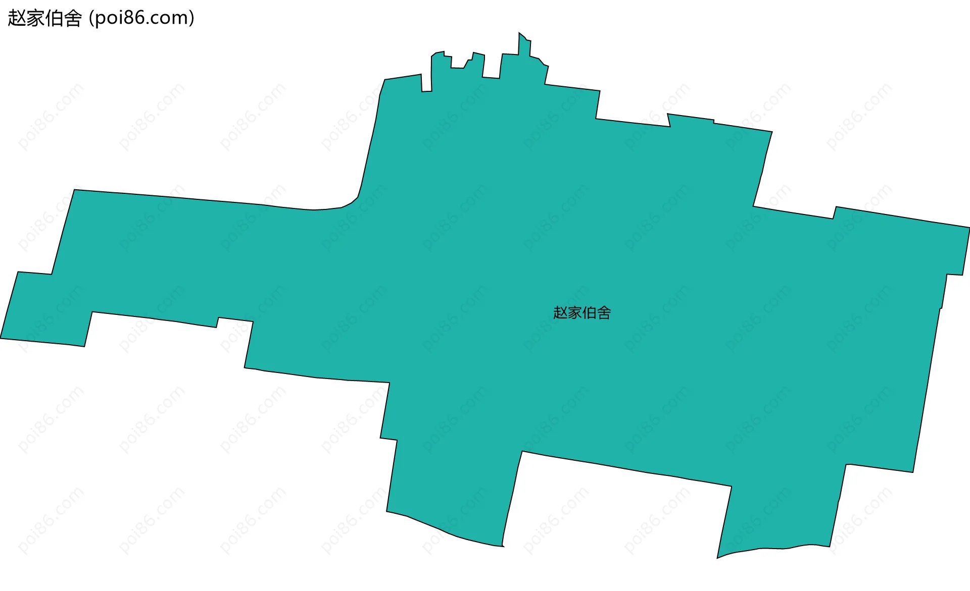 赵家伯舍边界地图