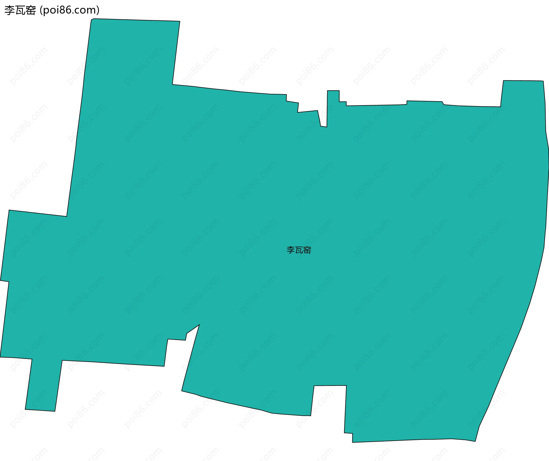李瓦窑边界地图