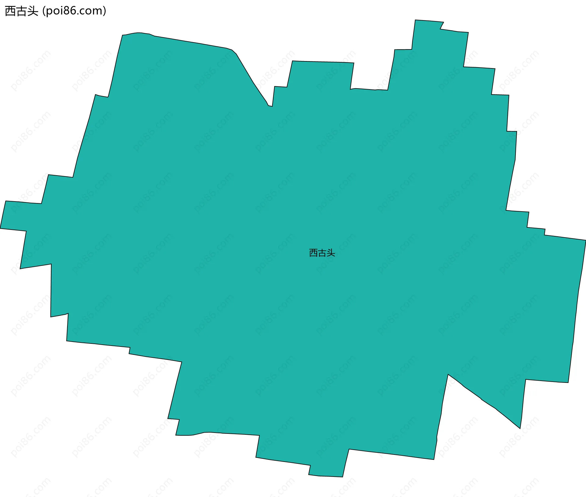 西古头边界地图